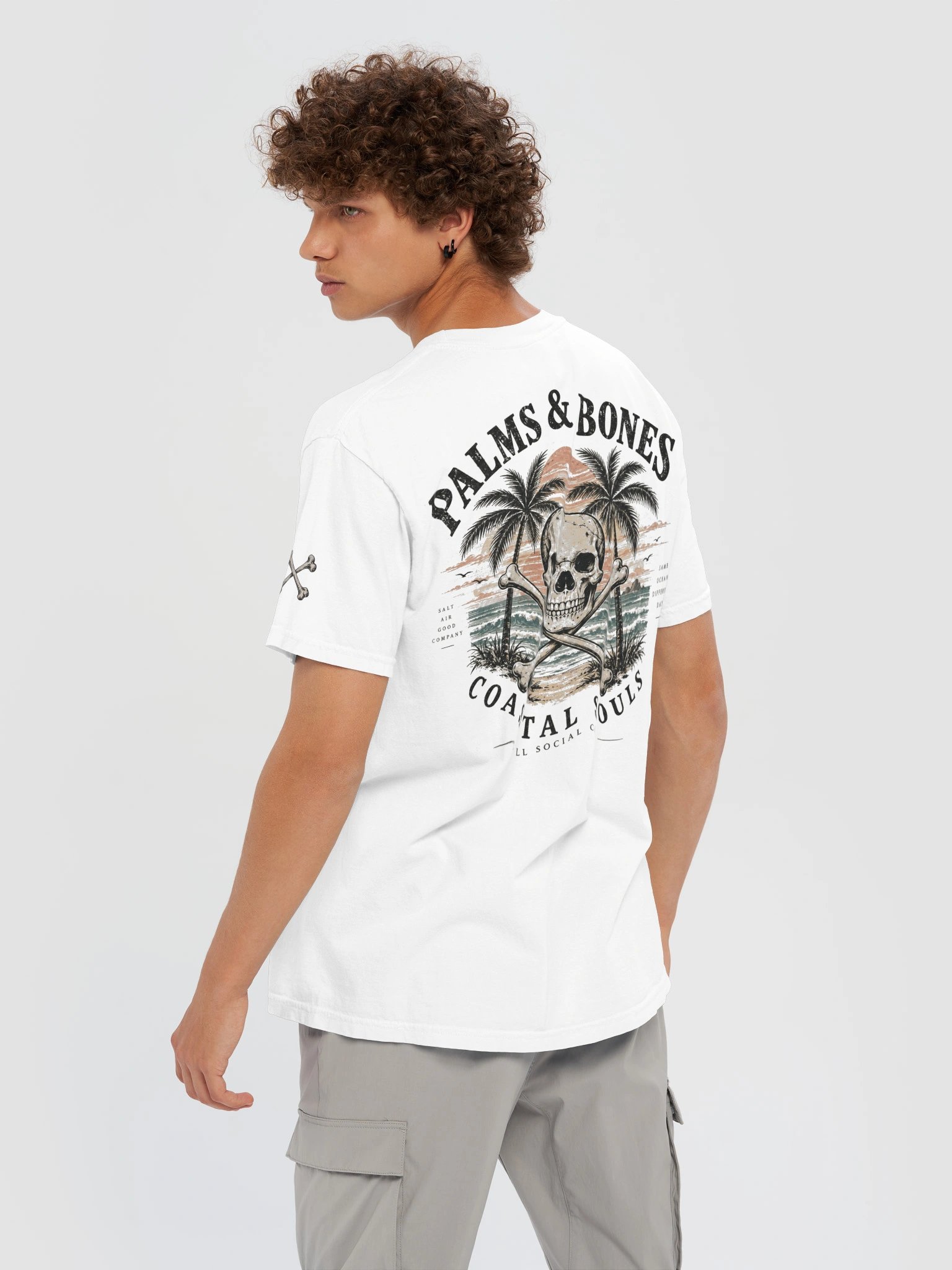 Palms & Bones Comfort Colors Tee — Coastal Skellie Edit product image (10)