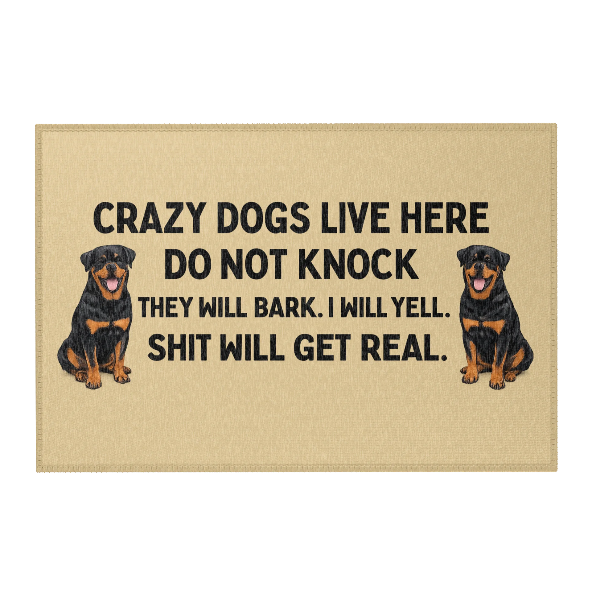 Crazy Rottweilers Welcome Mat product image (1)