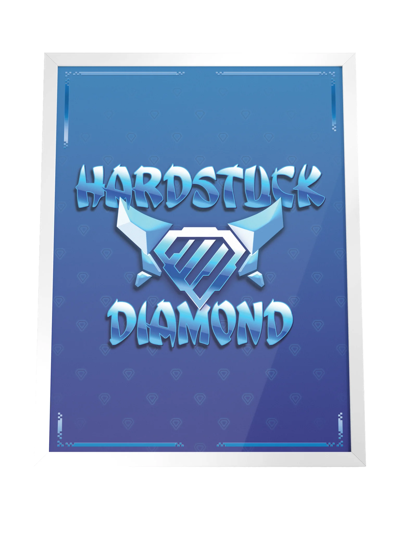 Hardstuck Diamond Framed Poster (Blue) product image (20)