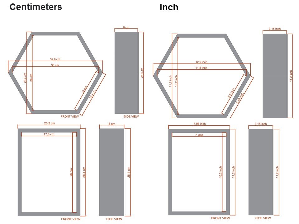 Matrix Rectangle-Hexagon Light Box Template -PDF PNG SVG DXF + Video Tutorial product image (10)