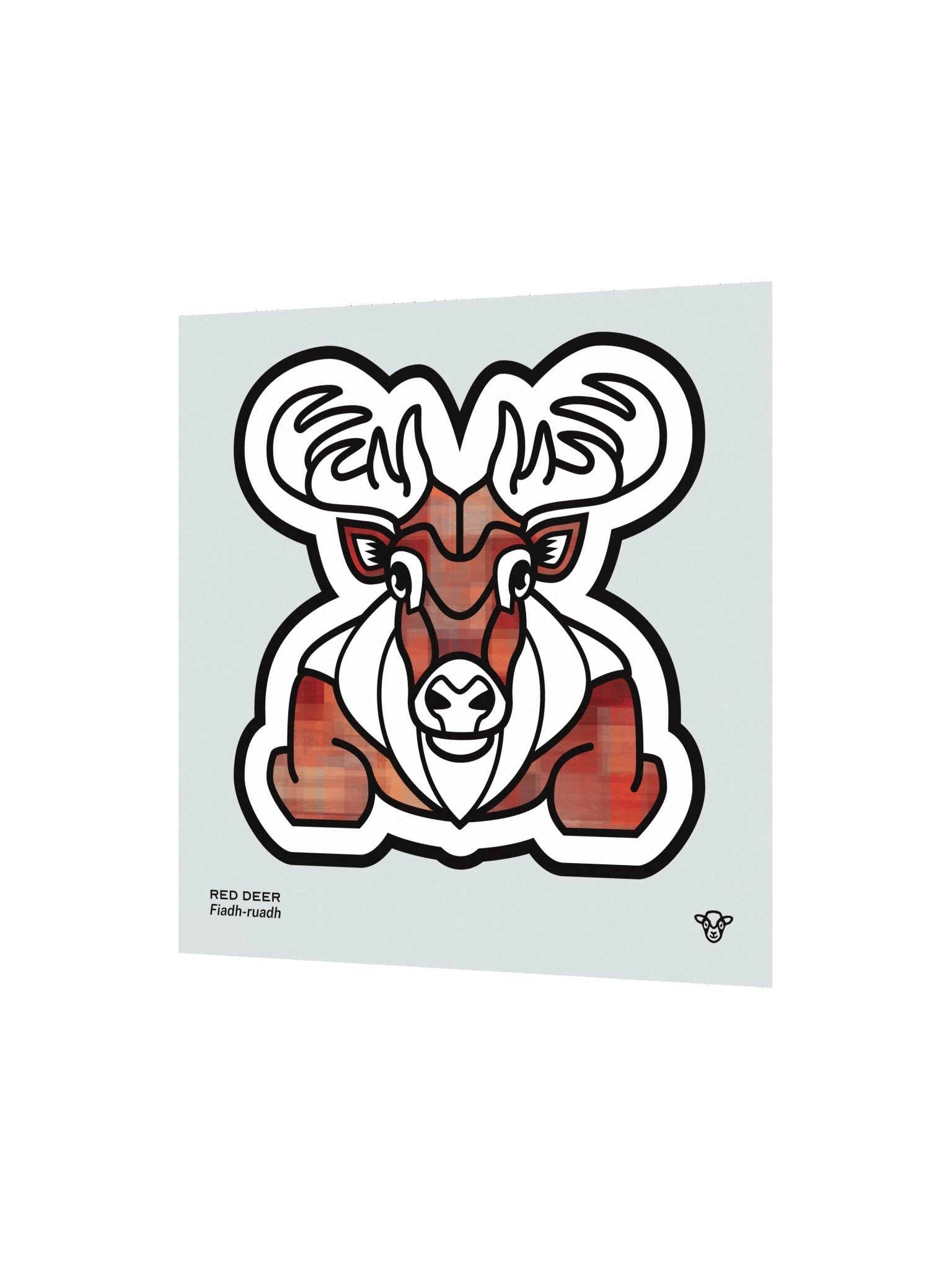Red Deer Matte Square Print product image (2)