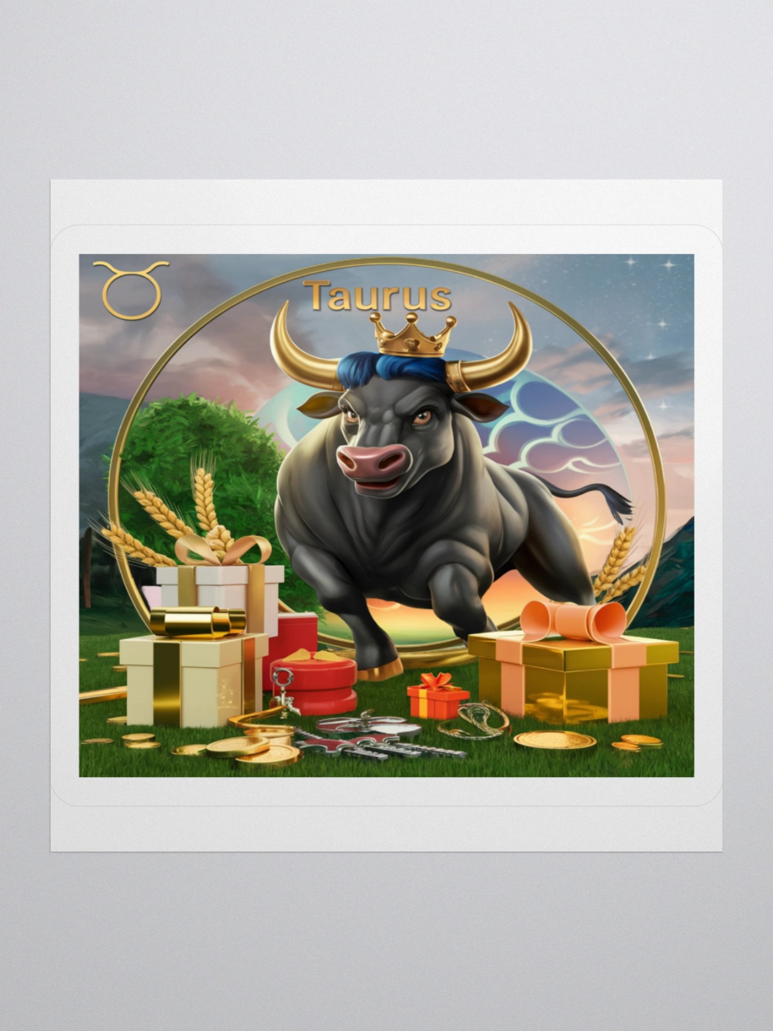 Taurus Zodiac Sticker - Exclusive Bull Design | TDS Music product image (3)