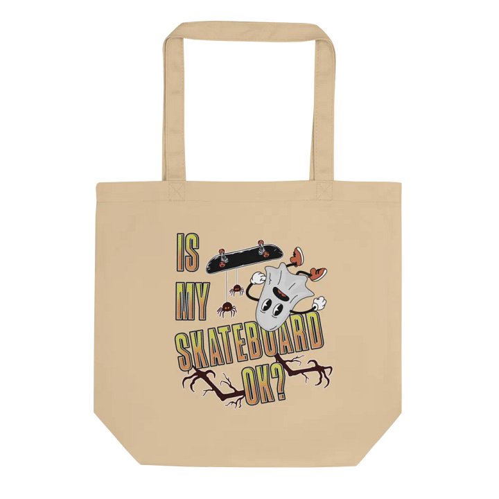Is My Skateboard Ok? Ghost Ghostly Skateboarder Eco Tote product image (1)