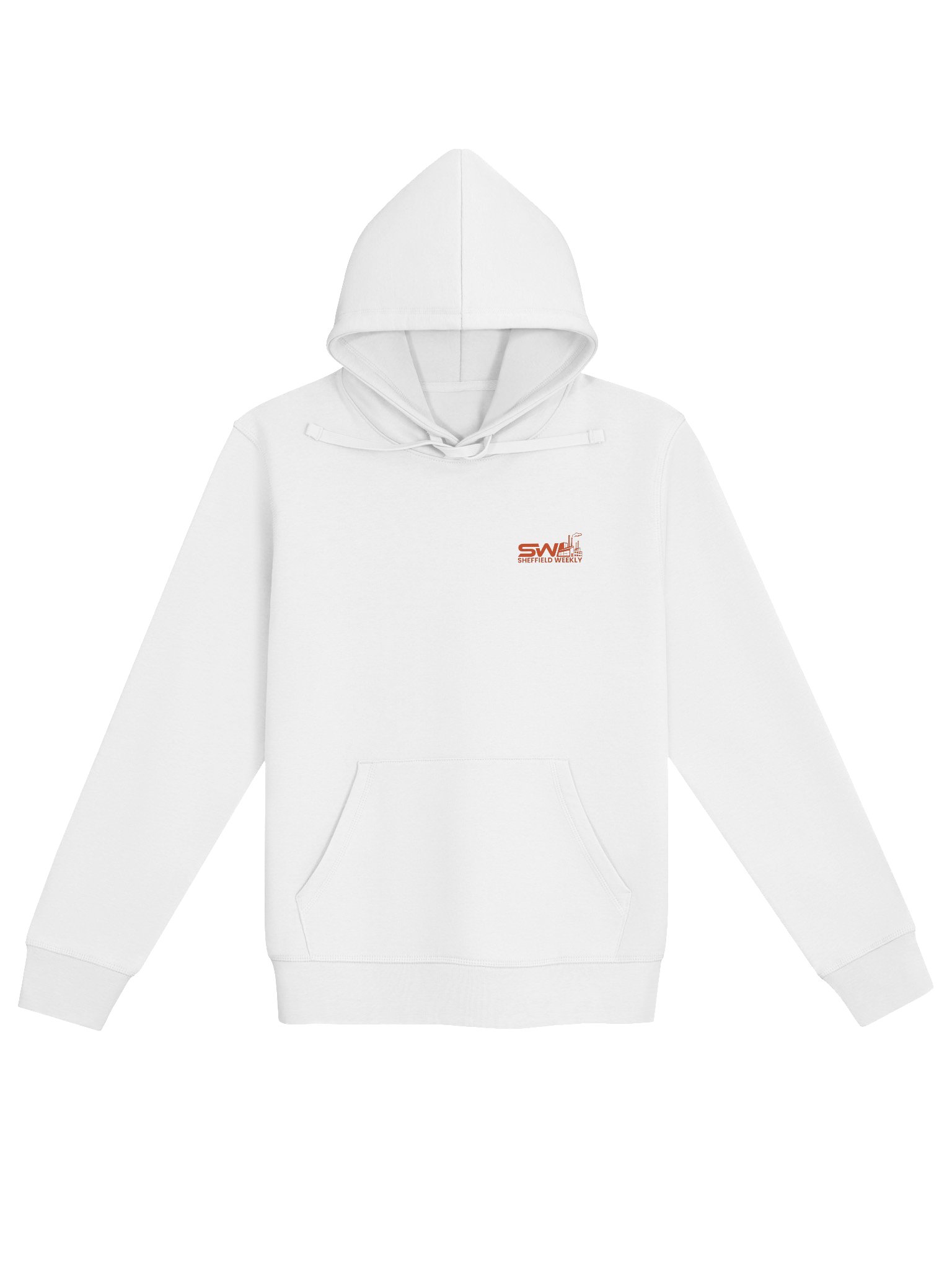 SW Hoodie - White/Orange (Chest) product image (1)