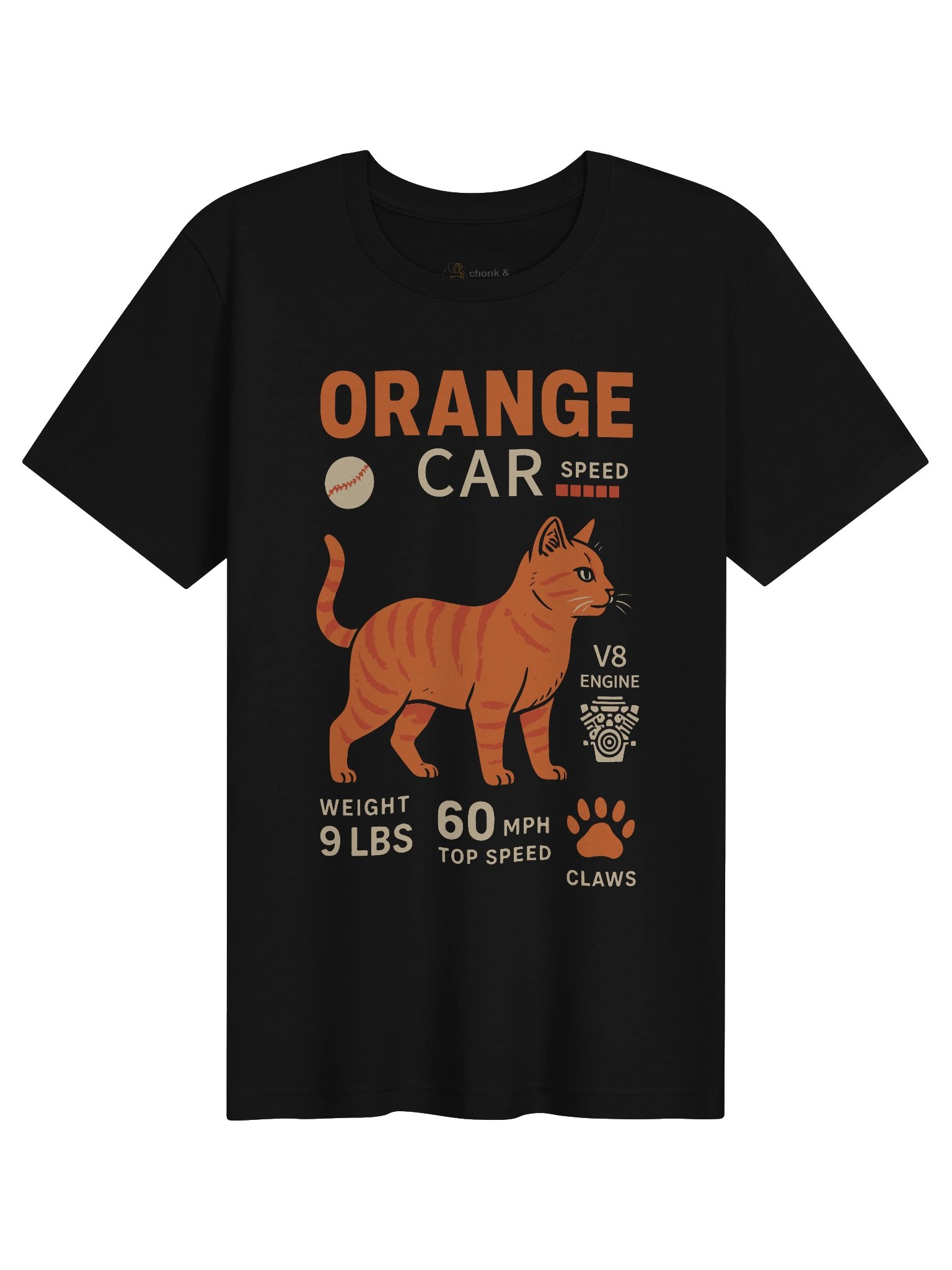 Orange Car Cat T-Shirt – Funny Ginger Cat Graphic Tee for Cat Lovers product image (3)