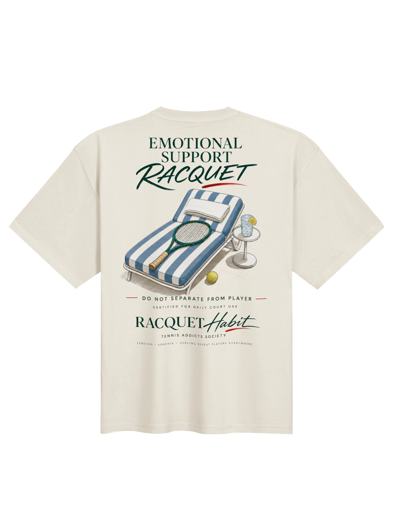 Emotional Support Racquet Oversized Tee product image (2)