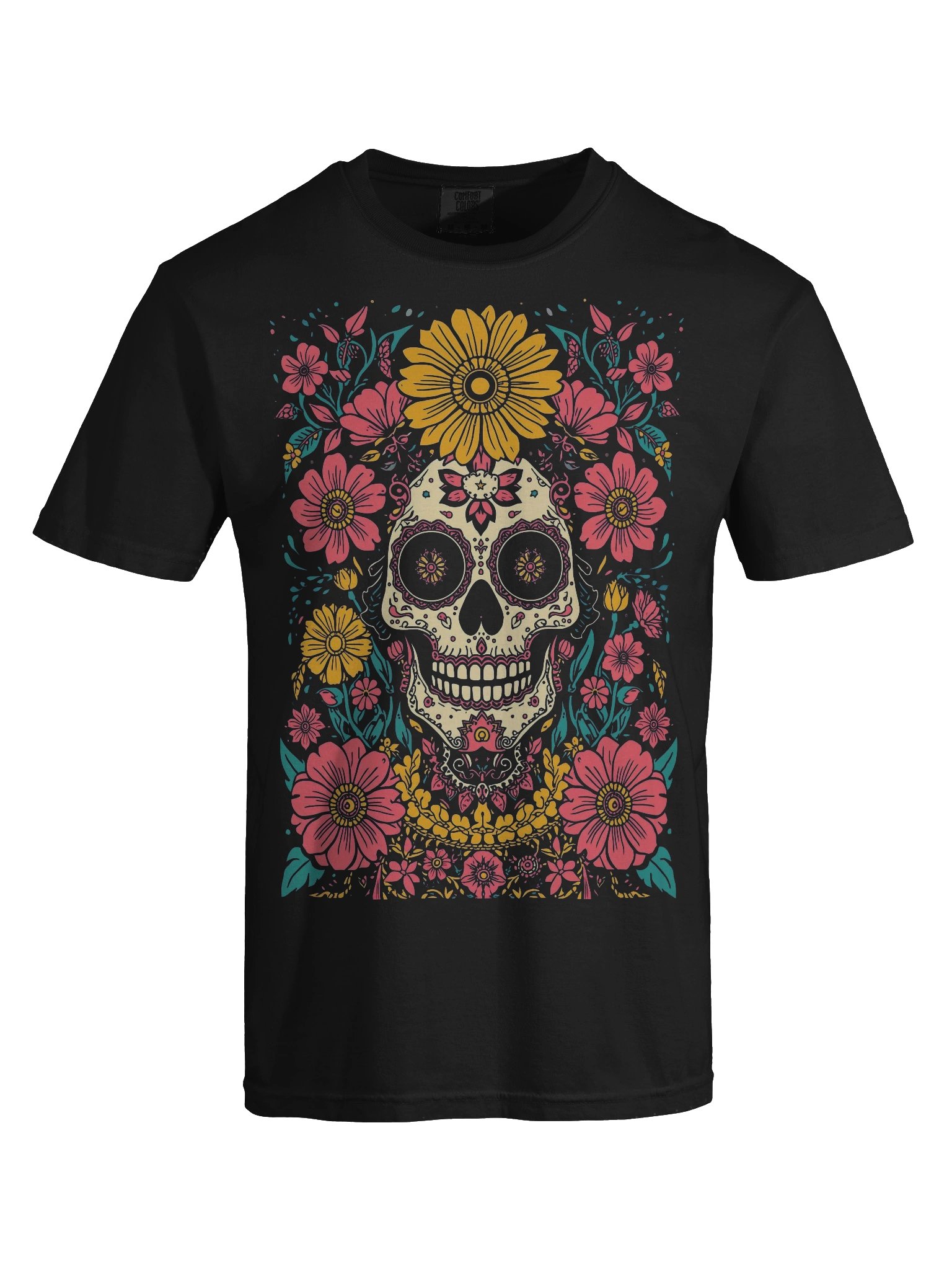 Ornate Sugar Skull Heavyweight Tee product image (5)