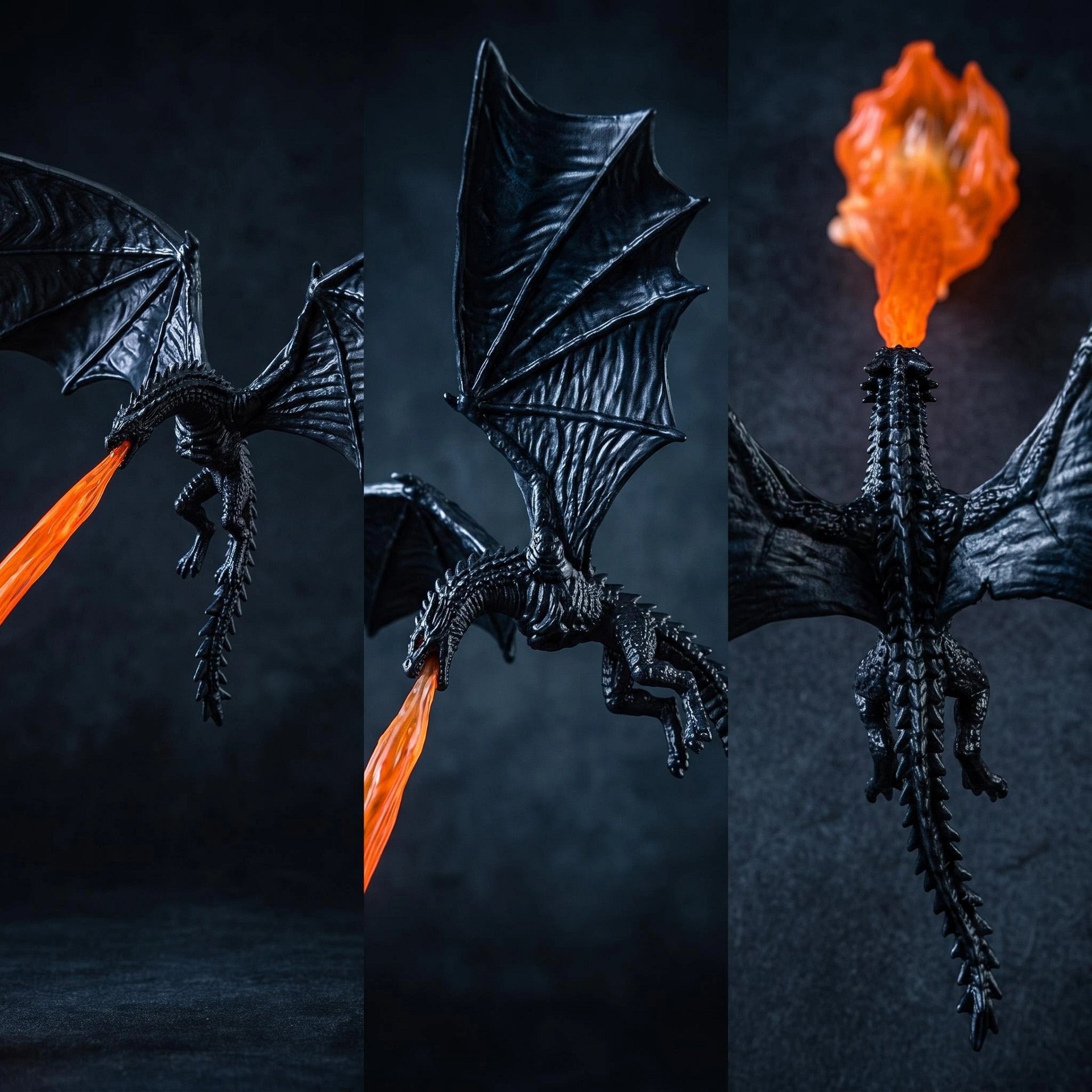 Dragon Bookshelf Nook Light, 3D Printed Fire-Breathing Fantasy Shelf Decor product image (3)