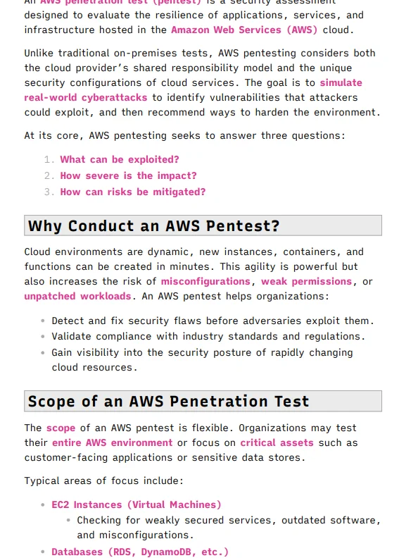 AWS Pentesting Study Notes product image (2)