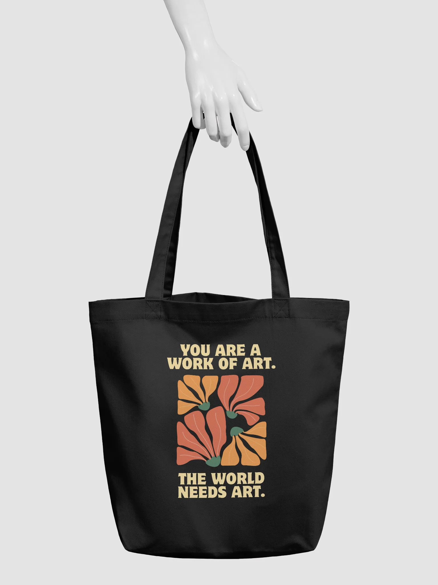 You Are a Work of Art. The World Needs Art. — Tote Bag product image (3)