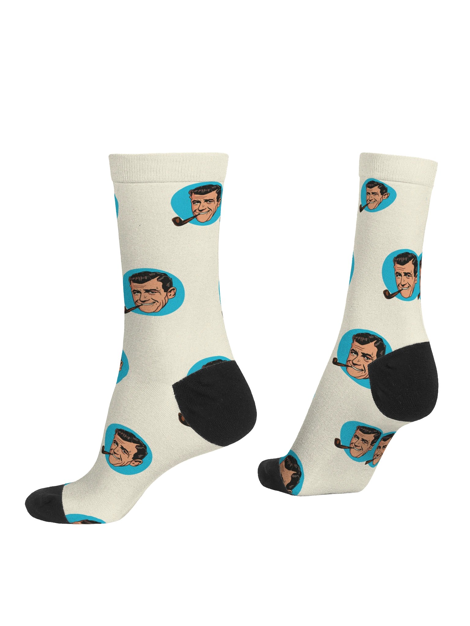 Pipe Faces Pattern Crew Socks product image (4)