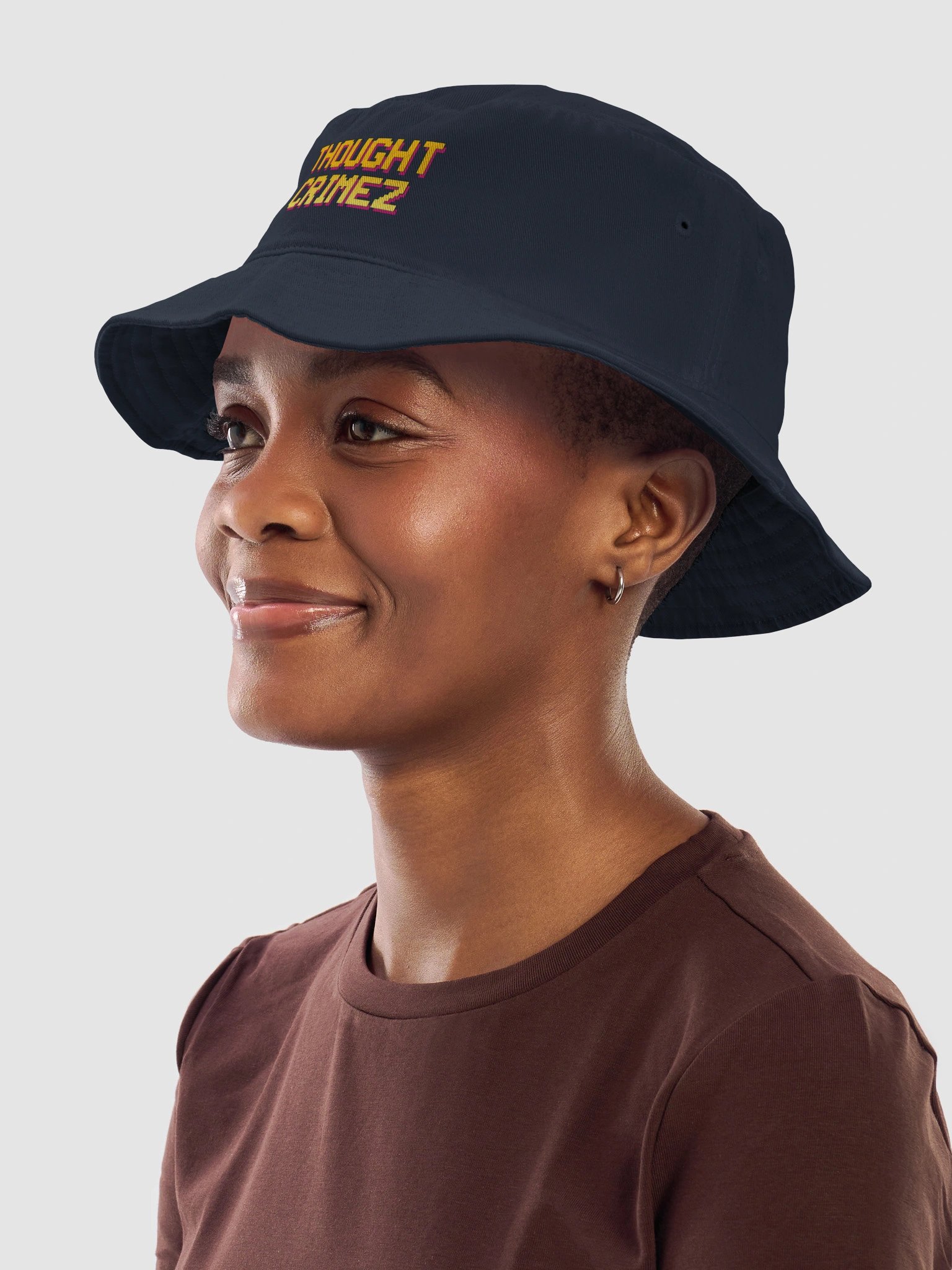Thought Crimez Pixel Text Bucket Hat product image (13)