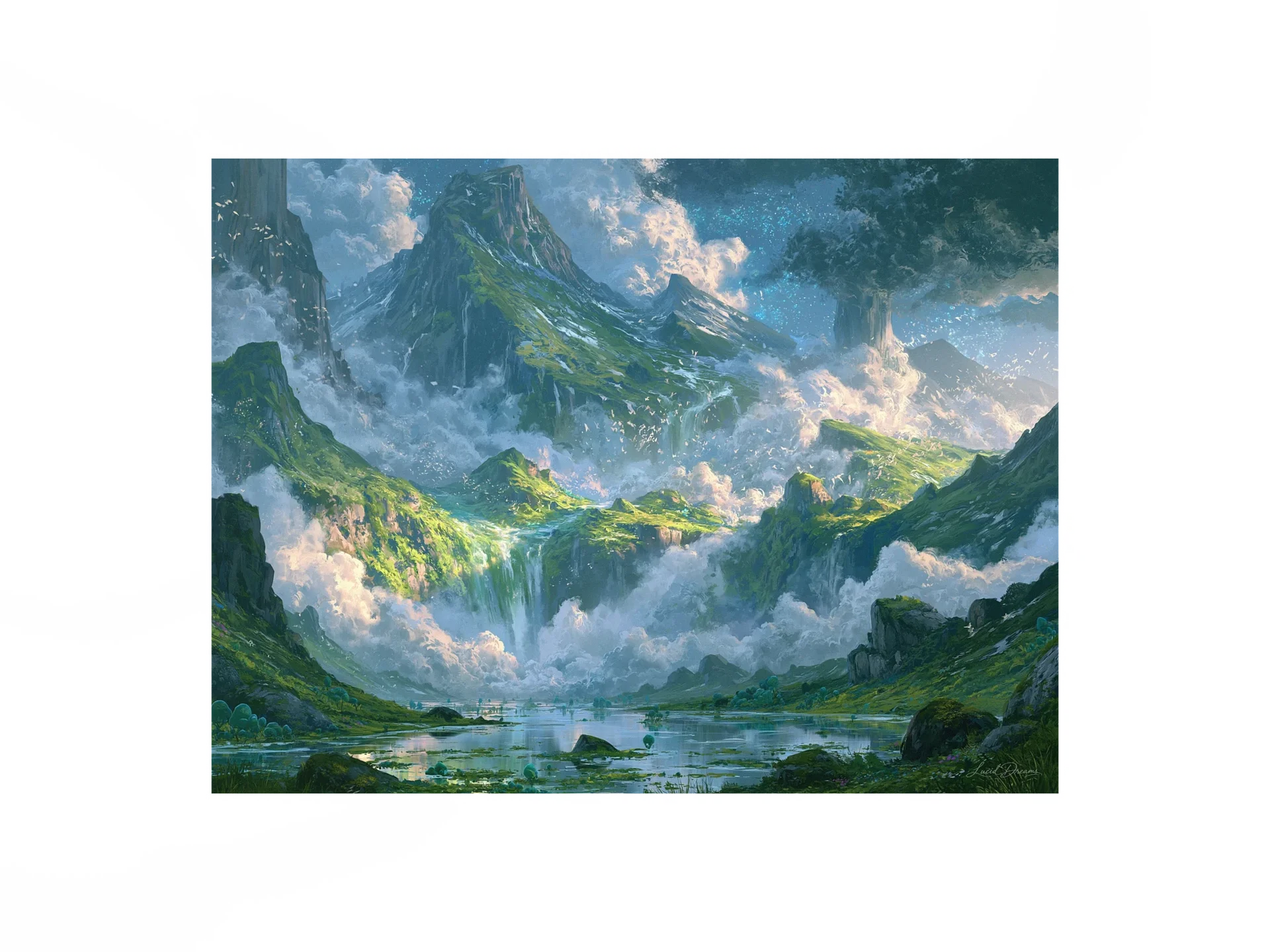 Emerald Mountains Art Print — The Emerald Sky Mountains product image (1)