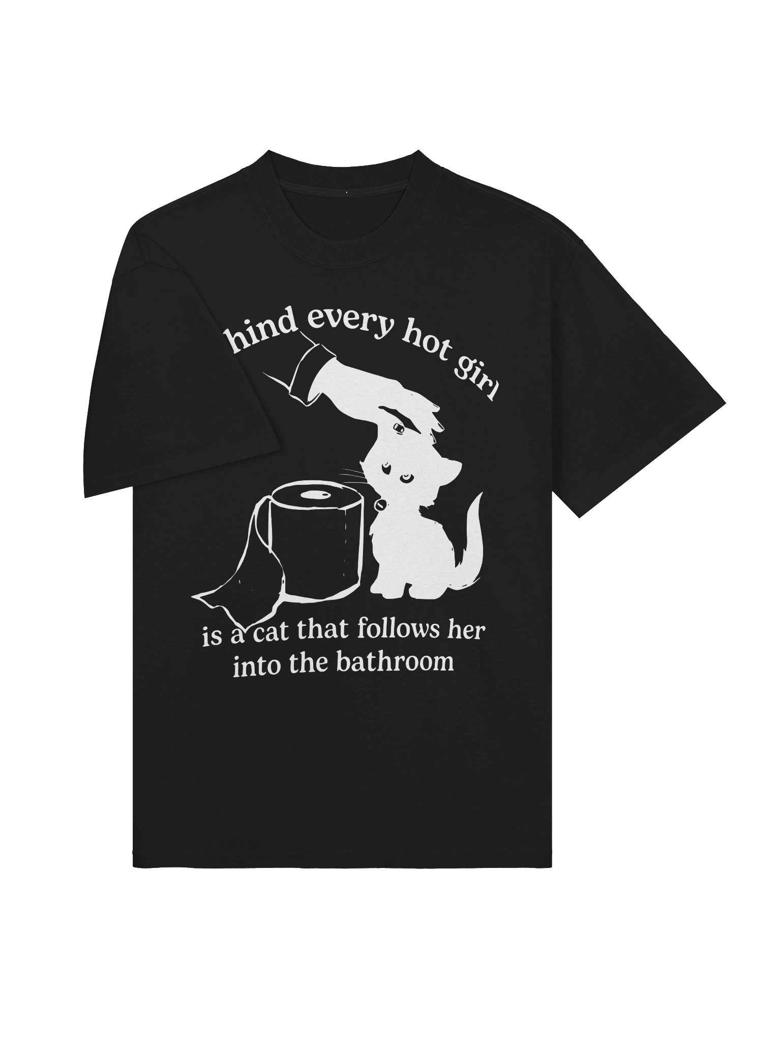 Behind Every Hot Girl Is a Cat Graphic T-Shirt product image (3)