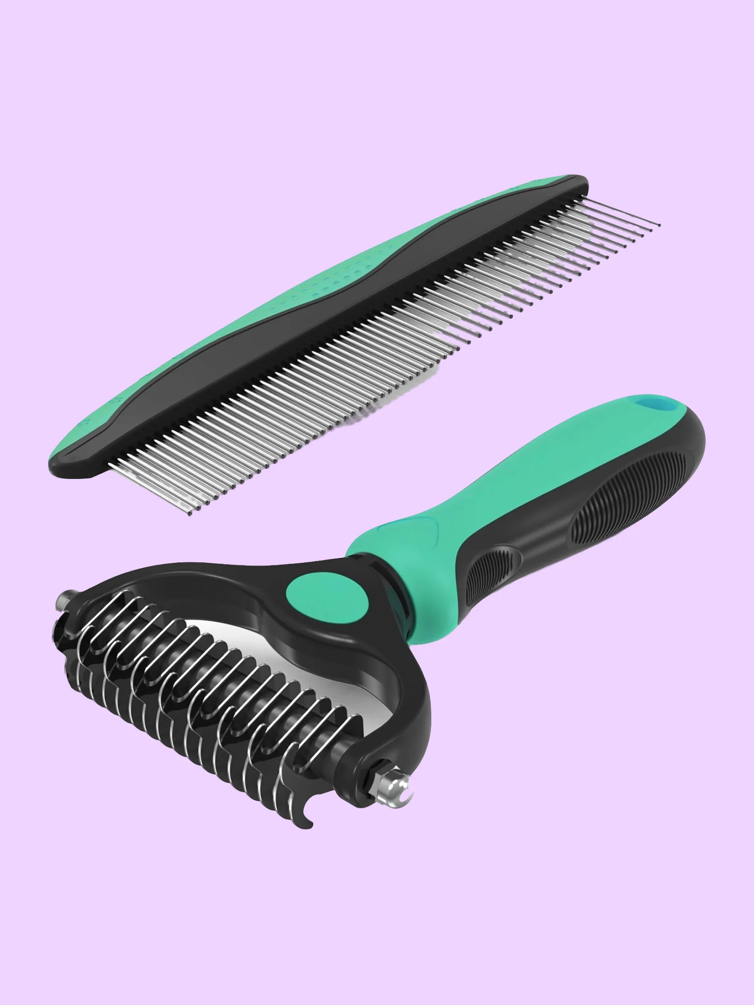 2-in-1 Dematting Rake and Comb Set for Dogs and Cats product image (6)