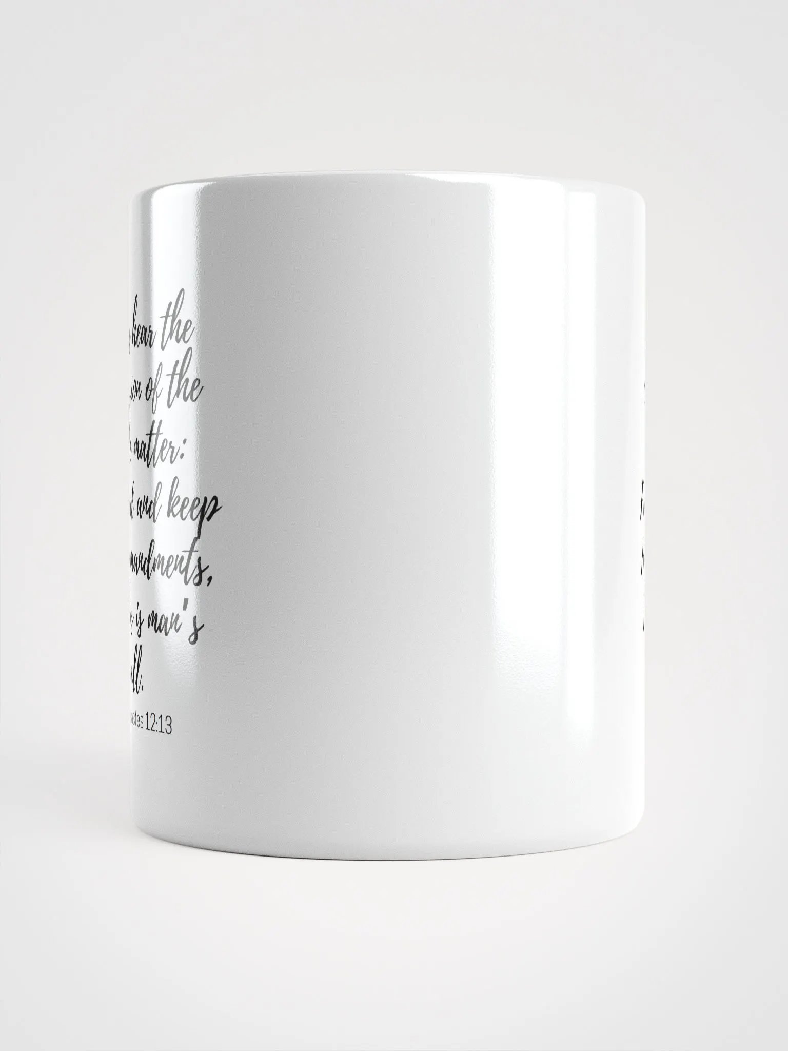 Let Us Hear The Conclusion Of The Whole Matter: Fear God Ecclesiastes 12:13 White Glossy Mug 11/15/20oz product image (5)