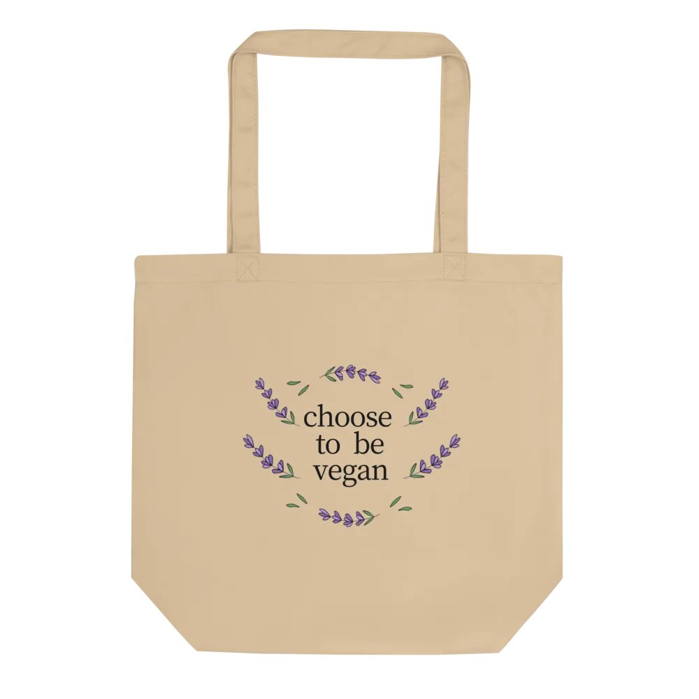 “Choose to be Vegan” Organic Tote Bag product image (4)