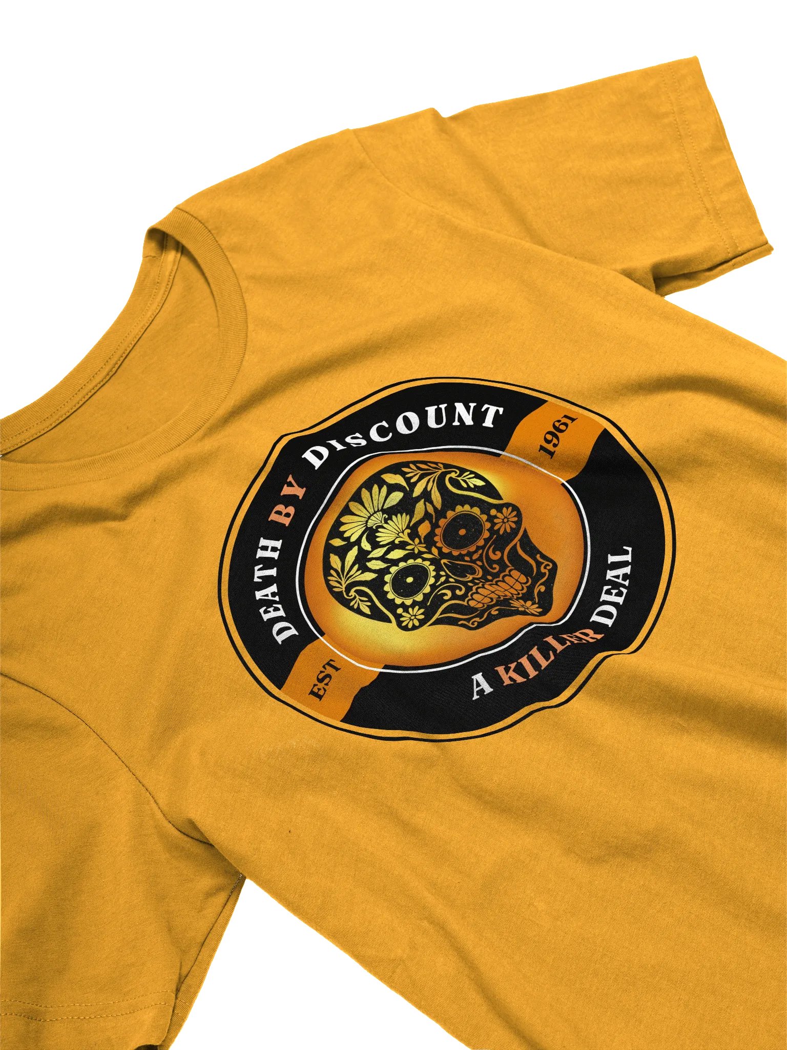 Death by Discount - A Killer Deal Gold Graphic T-Shirt product image (8)