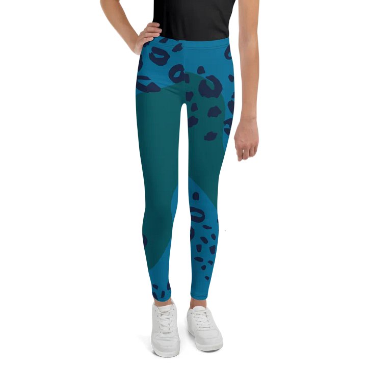 Blue Camo Dreams Youth Leggings product image (2)