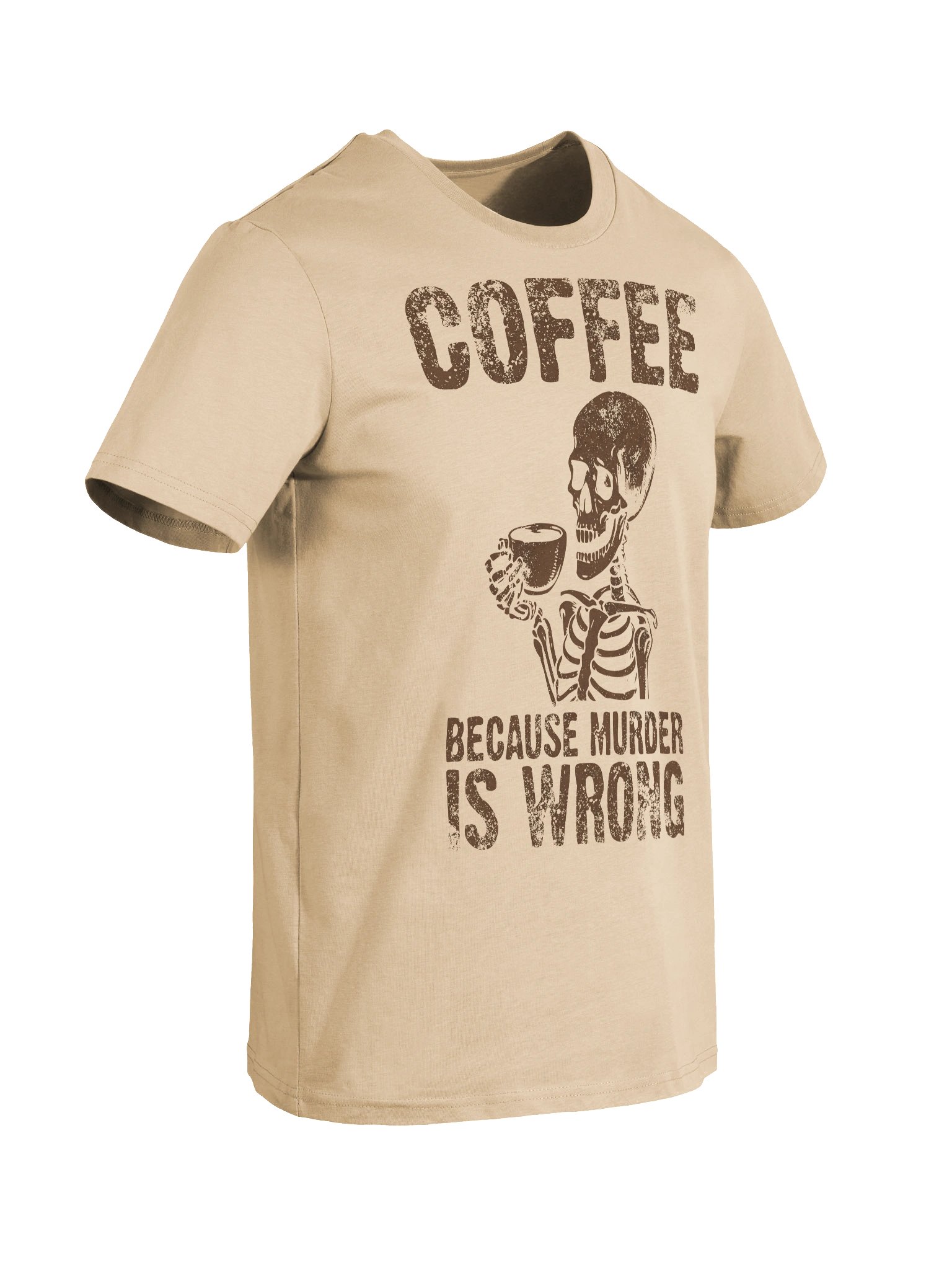 Coffee Because Murder is Wrong – Funny Coffee Design -Organic Tee product image (8)