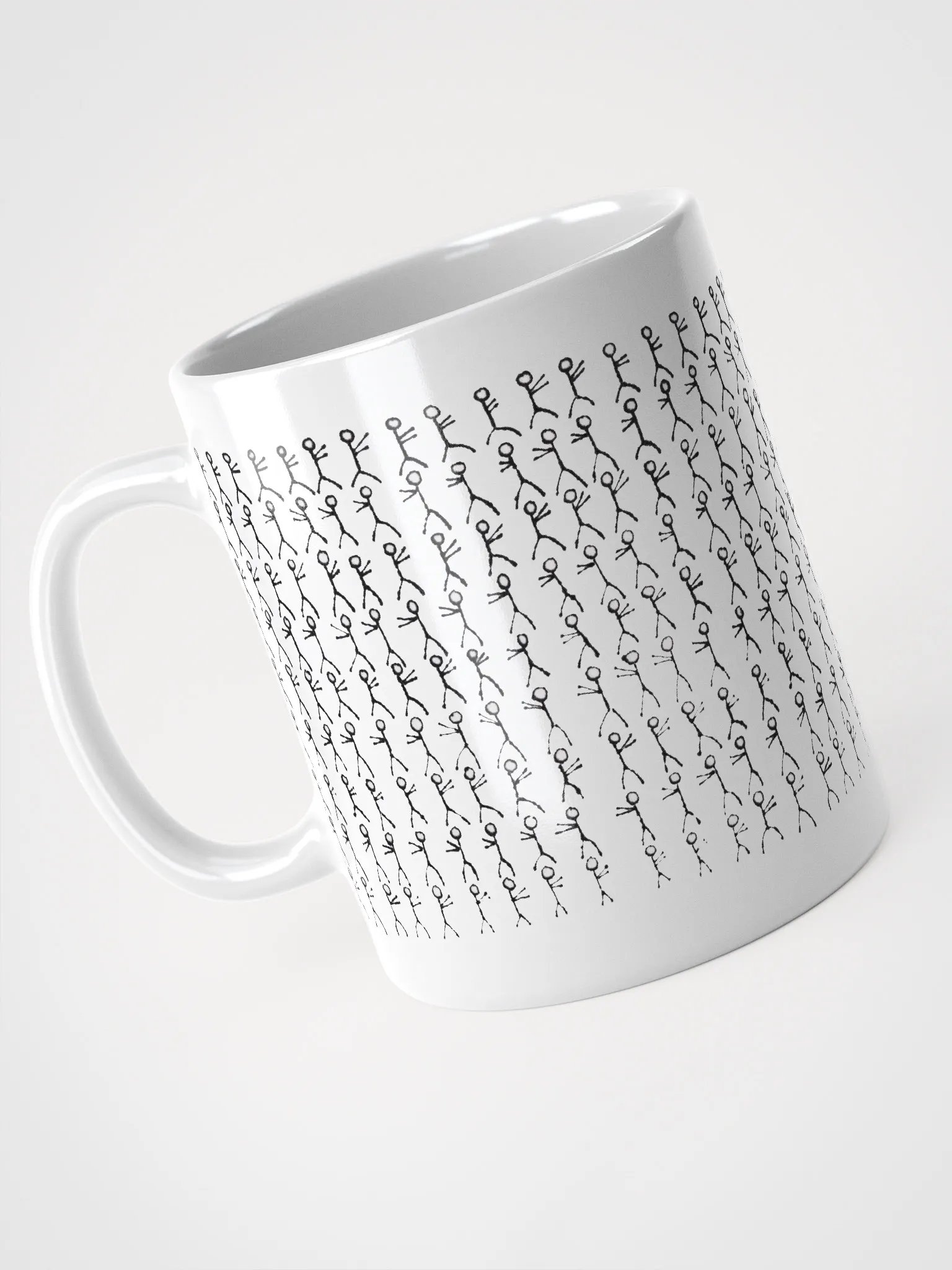 Men Sleep Walking White Glossy Mug product image (4)