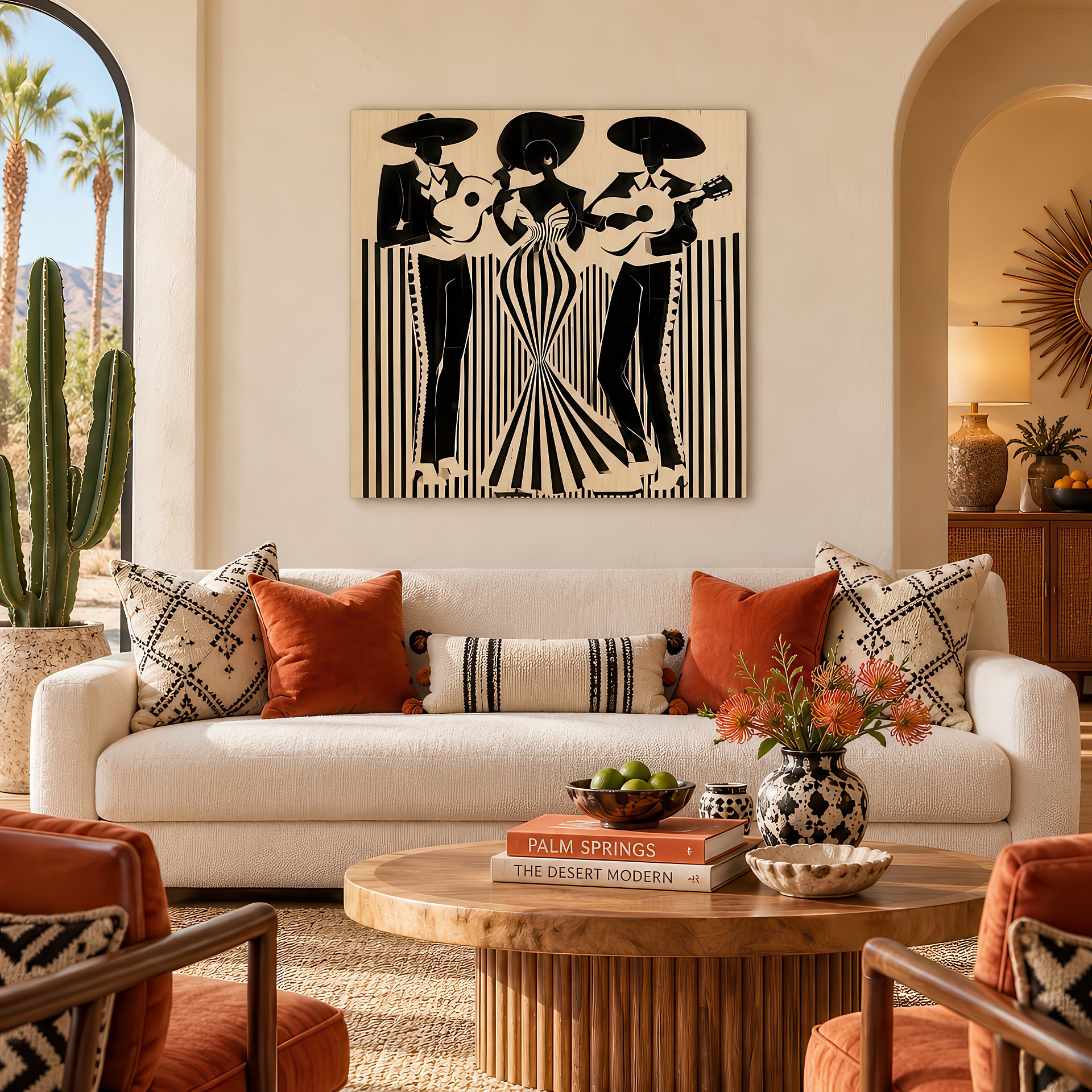 Canción del Desierto | Southwestern Folk Art | Birch Wood | Wall Decor | 24x24″ (60x60 cm) product image (5)