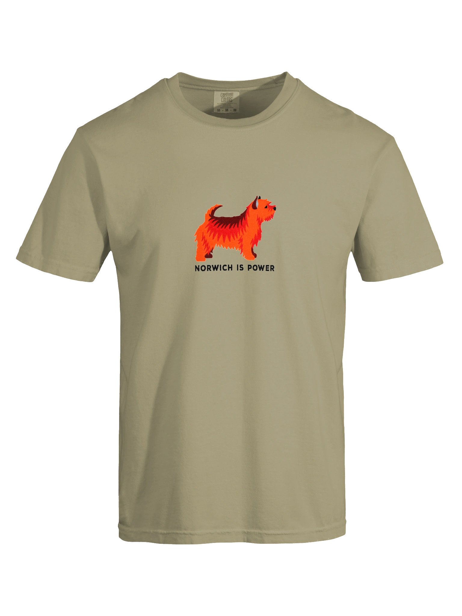 Norwich Is Power T-Shirt(Embroidered) of a Norwich Terrier(Red) product image (10)