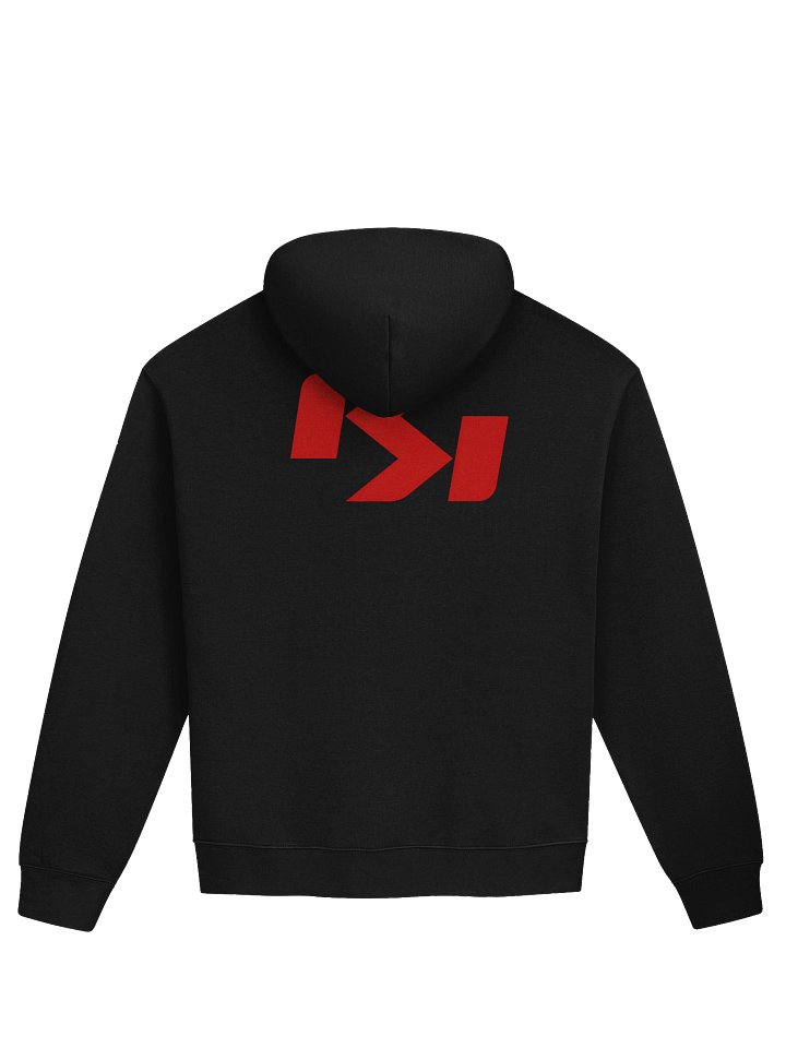 Black Hoodie w/red logo on back product image (2)