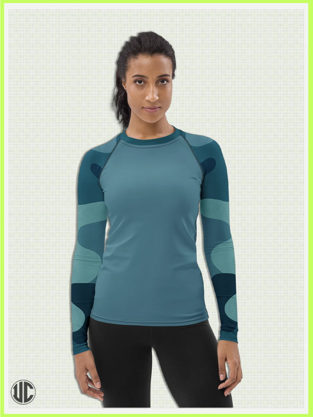 Zahra's Ocean Wave Camo – Women’s Rash Guard product image (3)