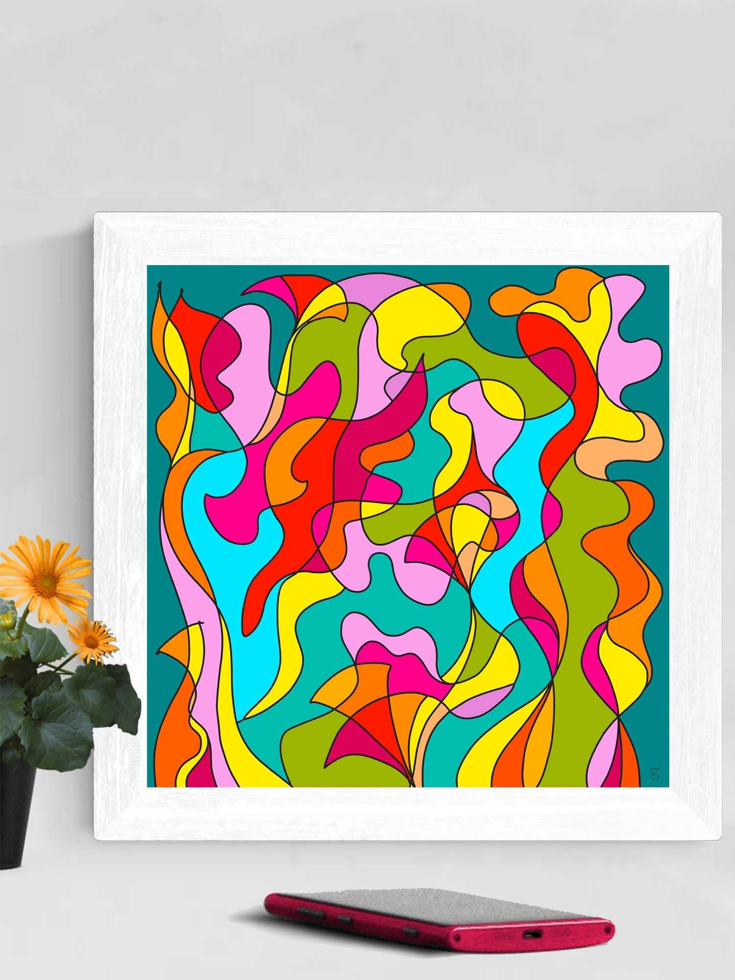 Vibrant Flow Canvas - Abstract Square No. 6 product image (5)