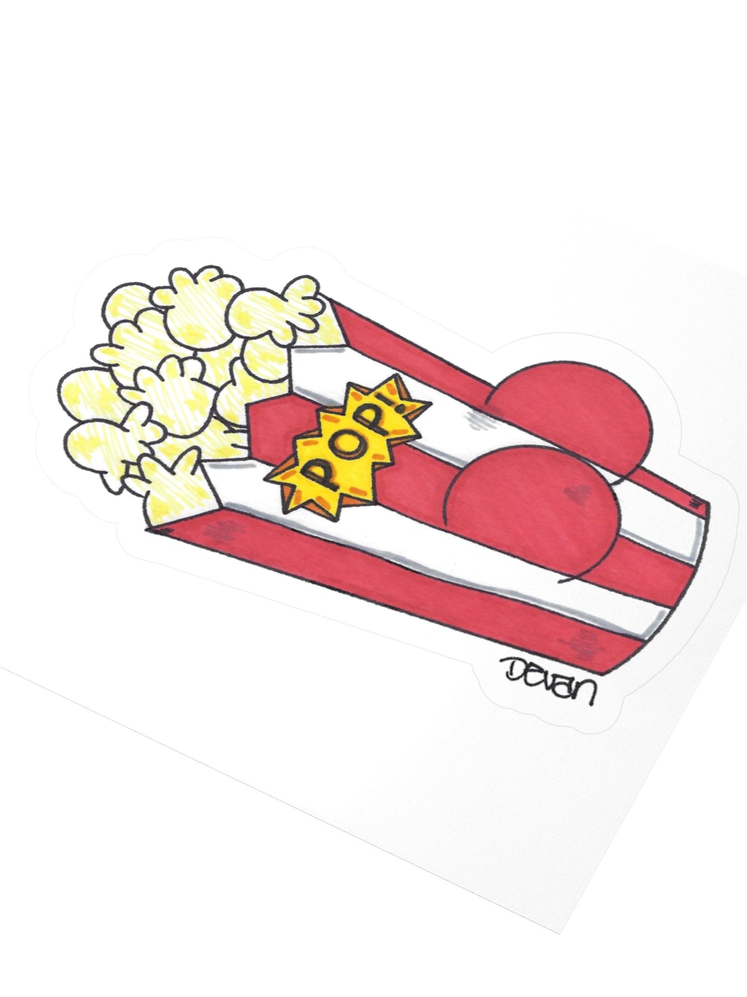 Butts: Popcorn Sticker product image (3)