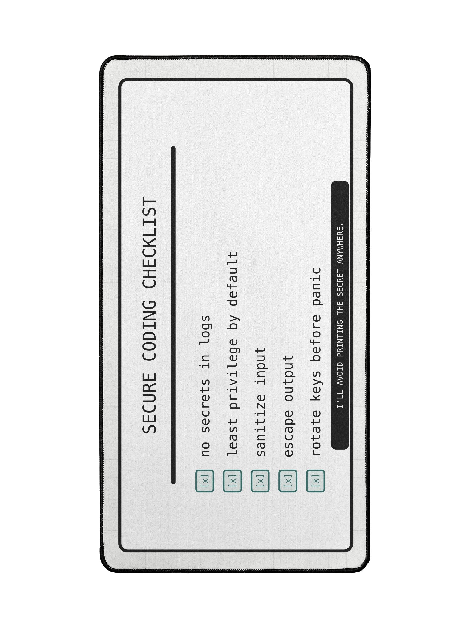 Secure Coding Checklist Desk Mat product image (2)
