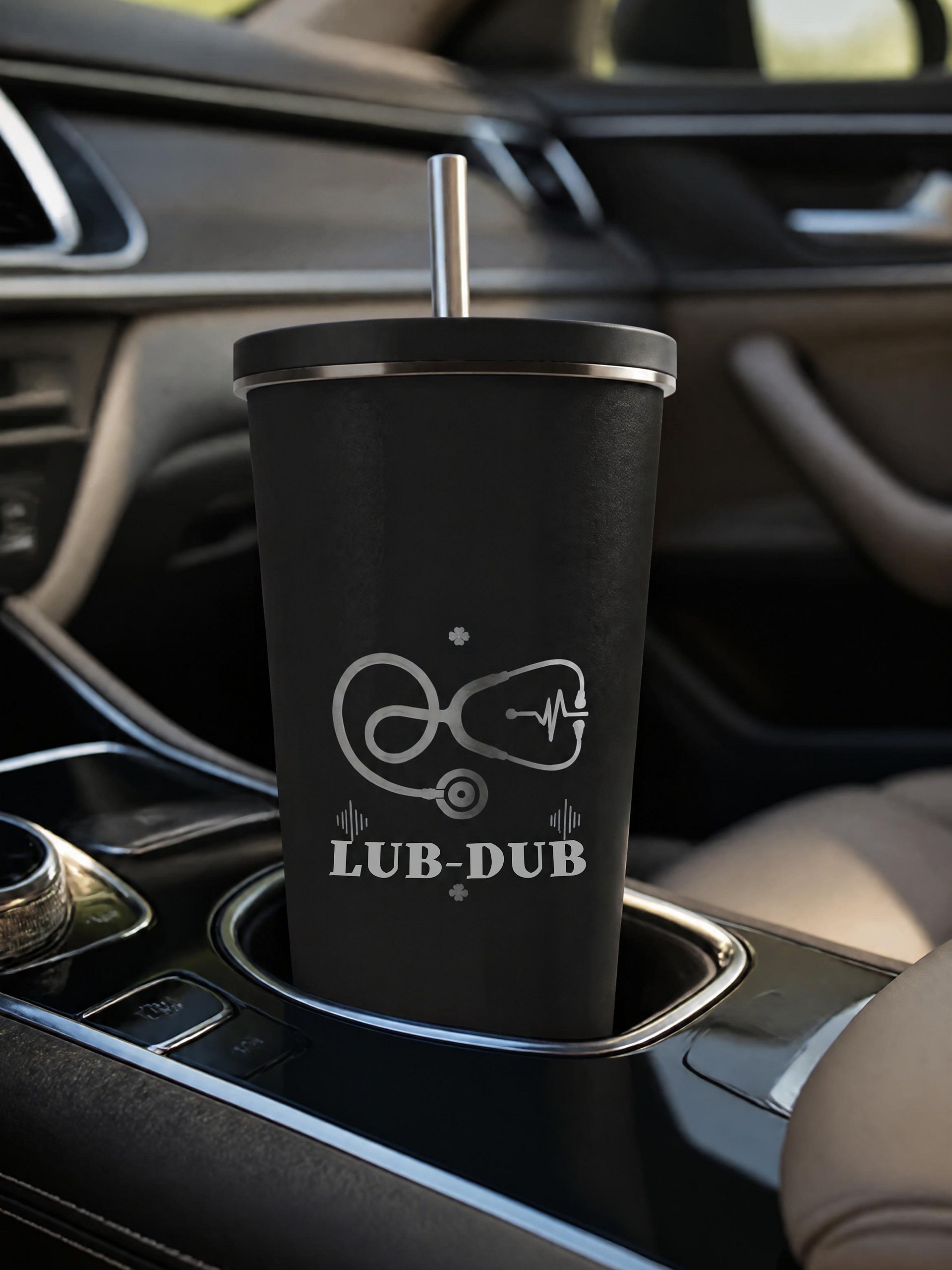 Stylish Insulated Tumbler with Straw - Fall Aesthetic product image (6)