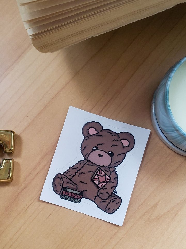 Bookish Teddy Bear - Sticker product image (2)
