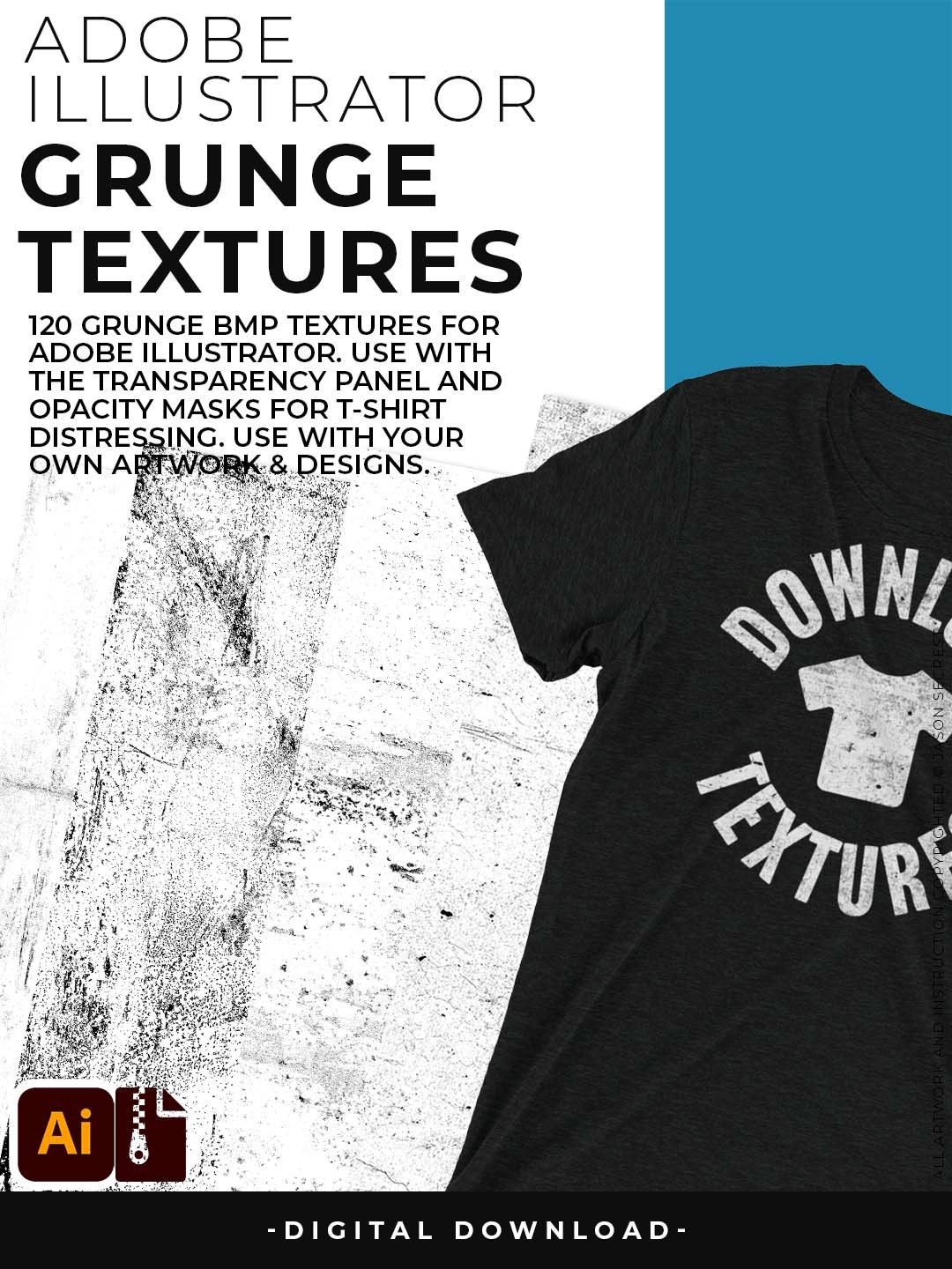 Complete T-shirt Textures Bundle for Adobe Illustrator product image (7)