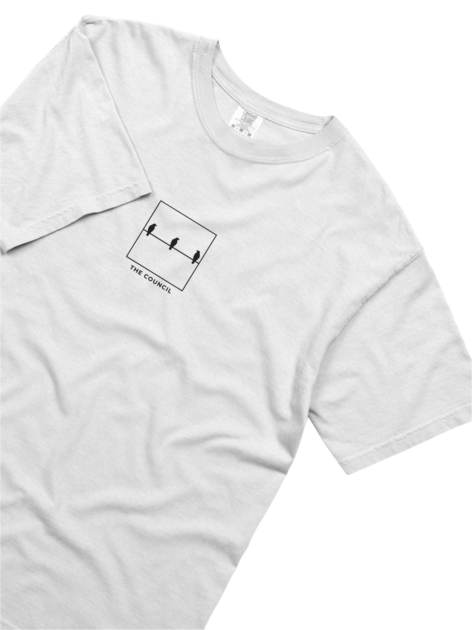 The Council White Tee — Crows on Wire product image (1)
