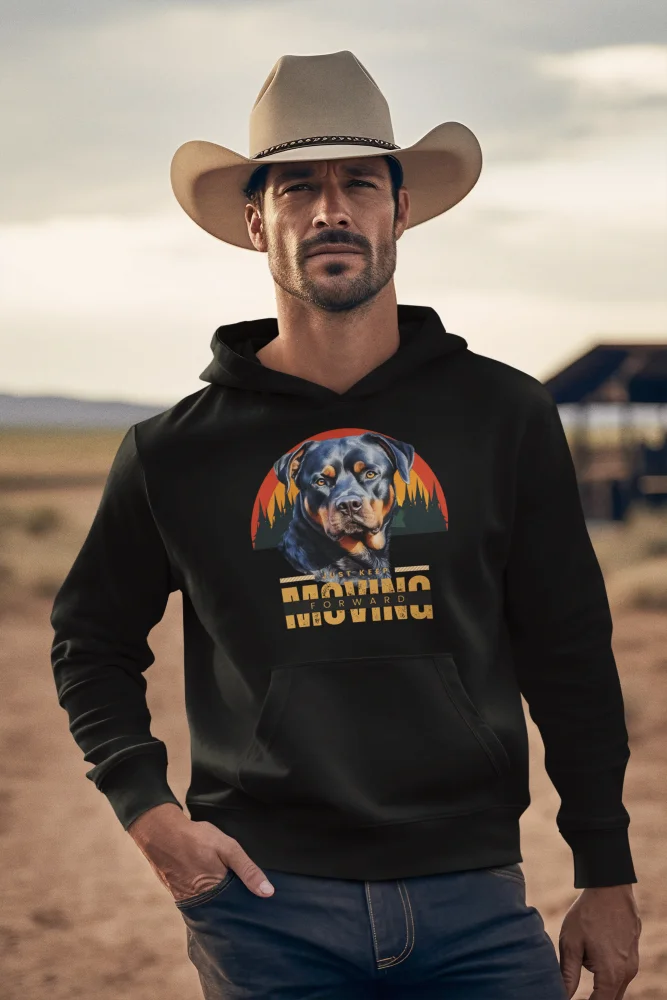 Rottweiler Keep Moving Forward Premium Pullover Hoodie by Lane Seven product image (1)