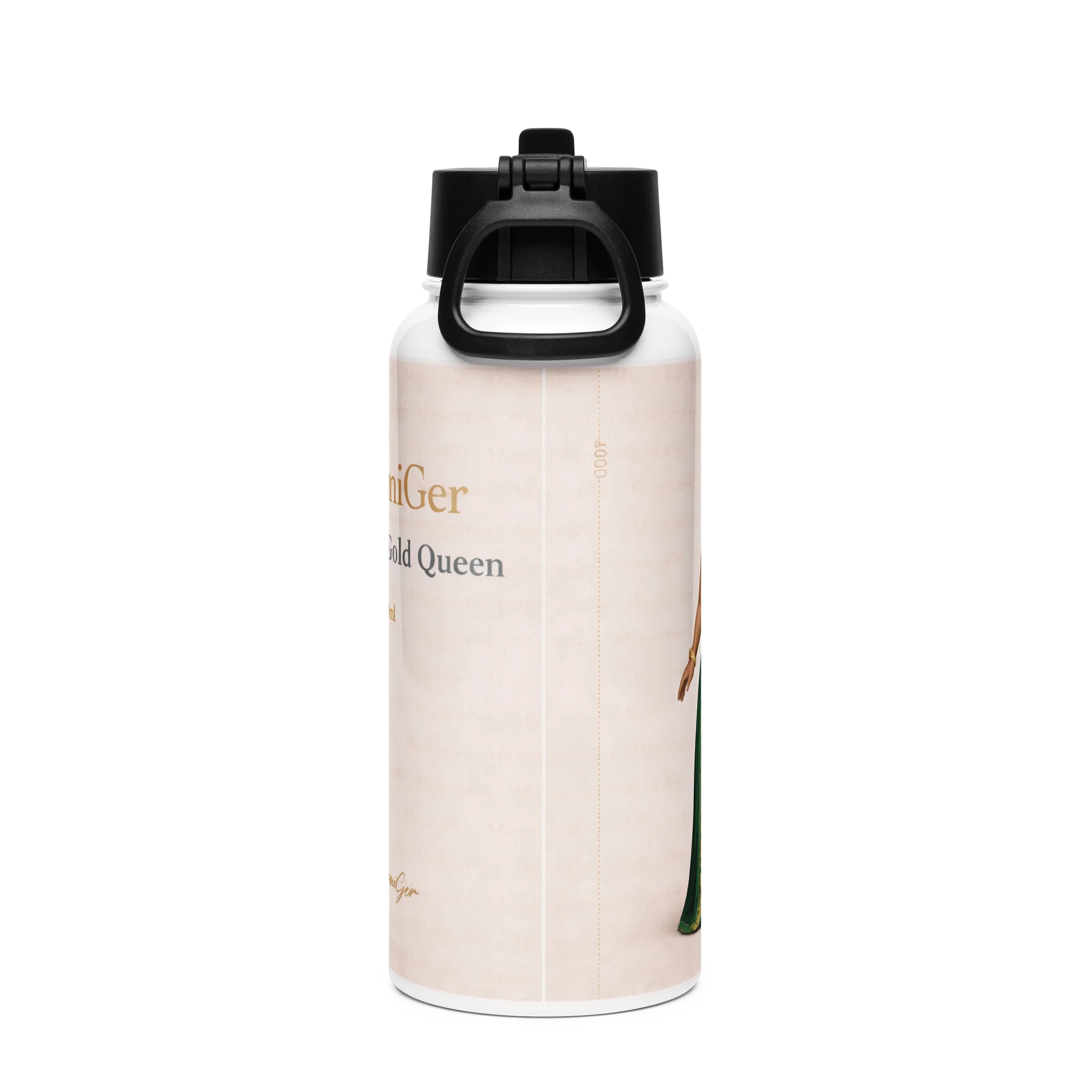Emerald & Gold Queen Stainless Steel Water Bottle product image (2)