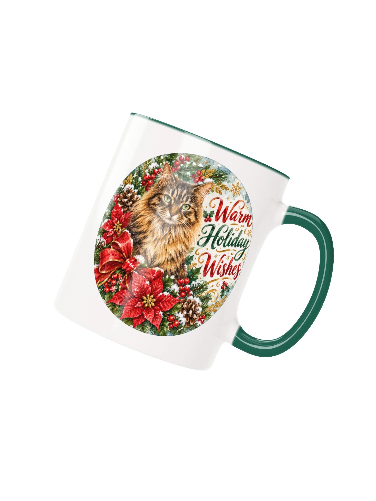 Warm Holiday Wishes Christmas Cat Mug product image (2)