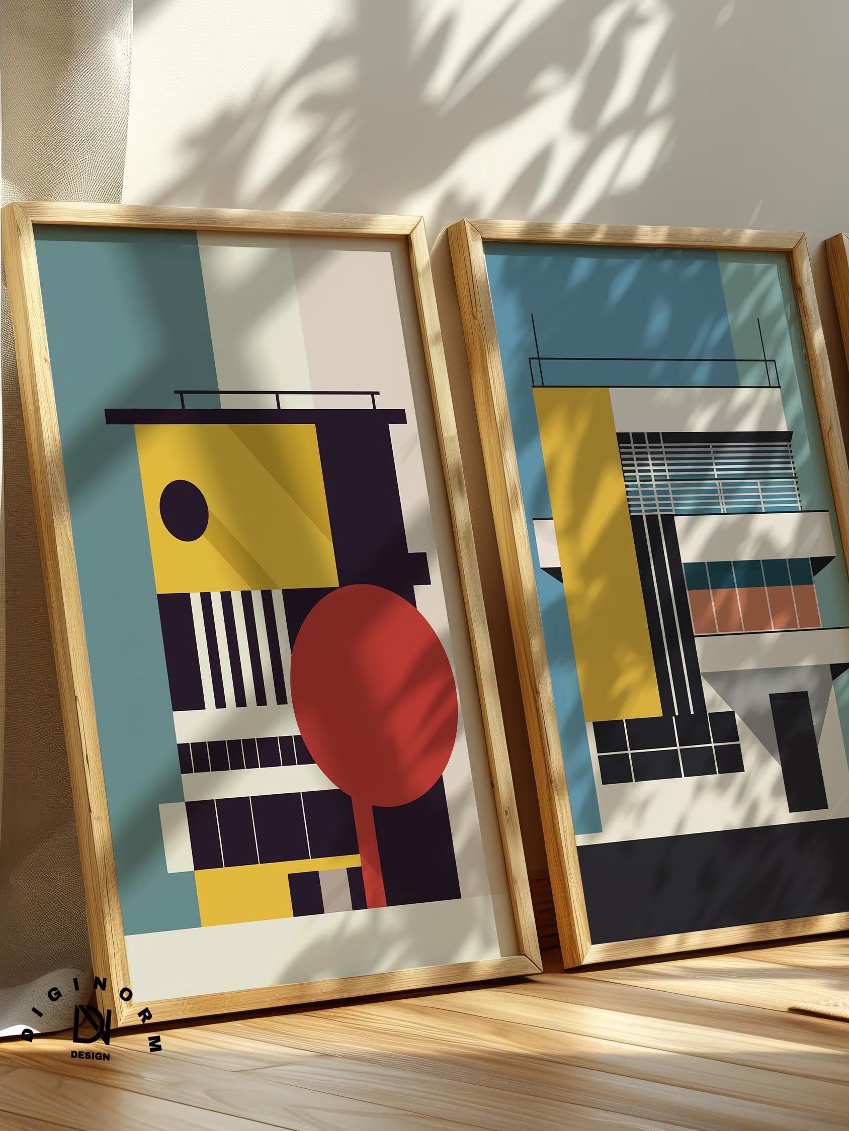 Bauhaus Set of 6 Poster Bauhaus Building Architectural Digital Download product image (5)