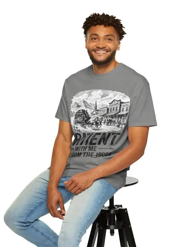Patient with Me I'm From the 1900s T-Shirt | Old West Stagecoach Design product image (106)