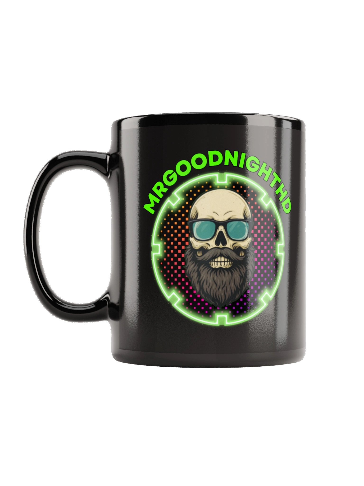 Official MRGOODNIGHTHD Skull Logo Ceramic Coffee Mug (Black) product image (1)