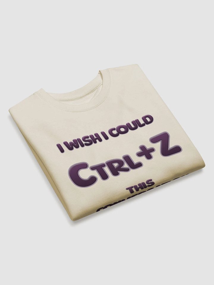 【Ctrl+Z】Purple Text Premium Sweatshirt product image (2)
