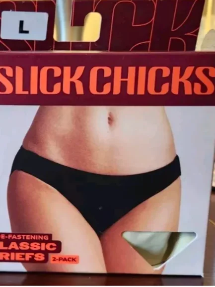 Slick Chicks Brief Panty Pack of two (Size L - black/beige) product image (5)