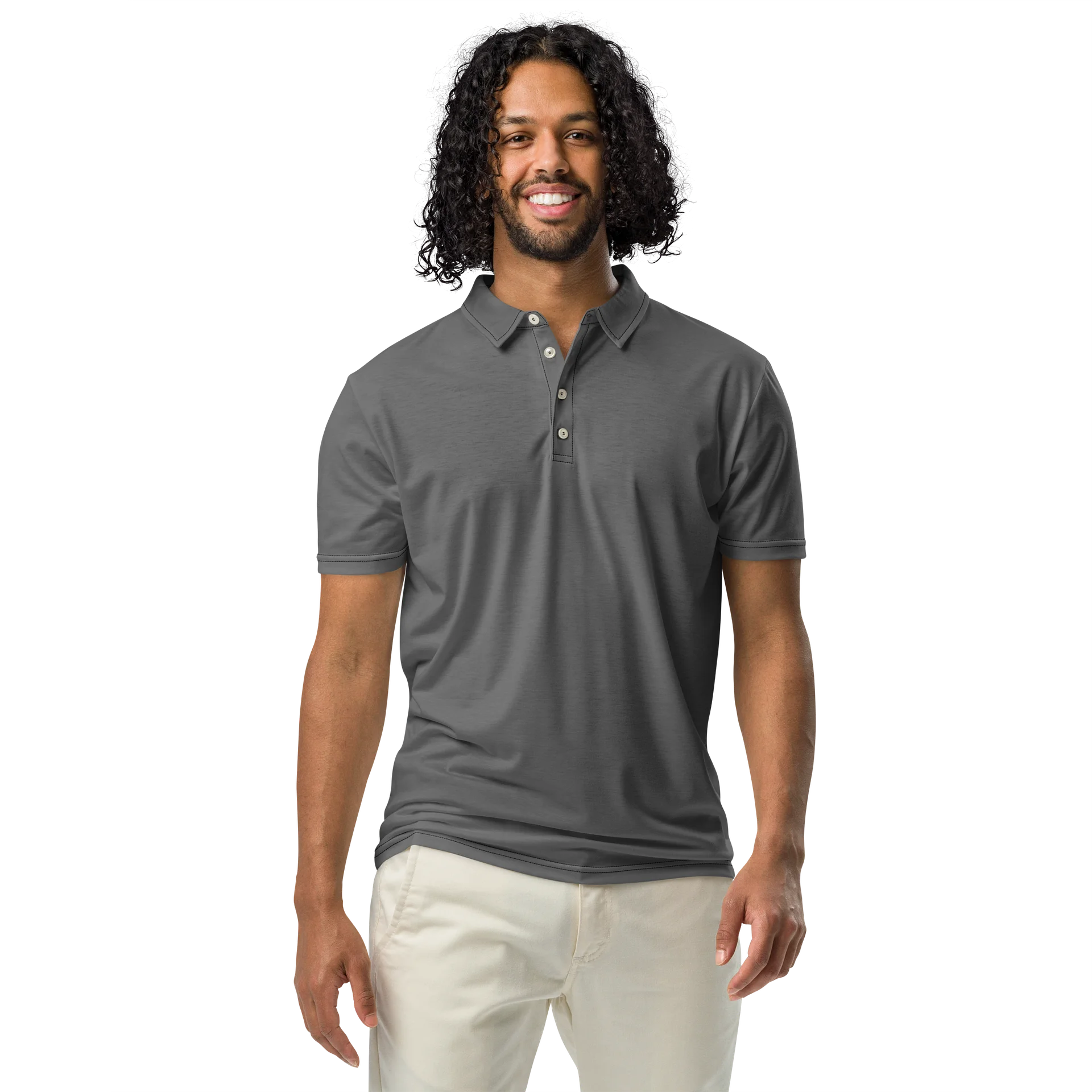 F&F Slim Fit Polo Shirt (GRY) product image (3)