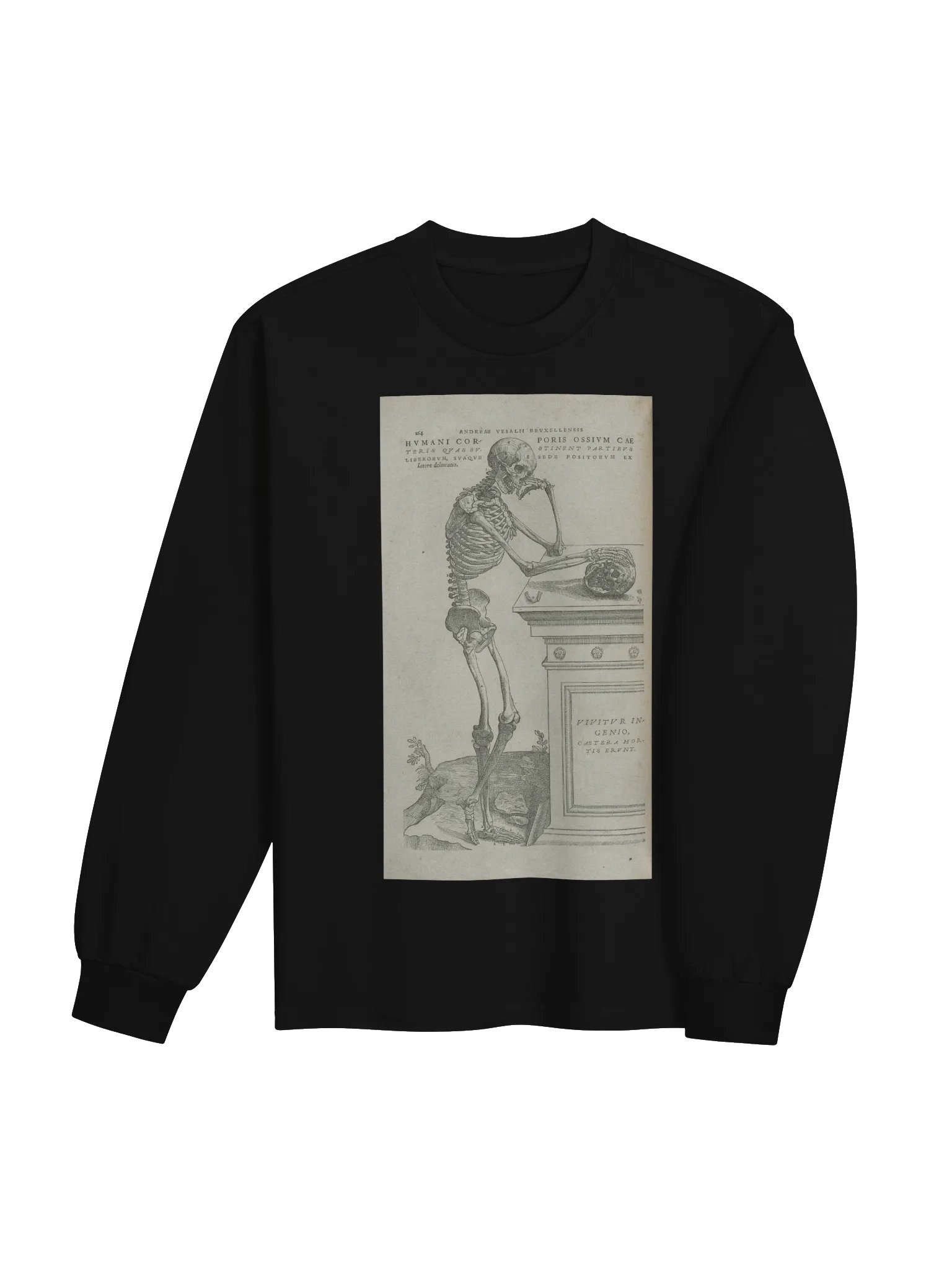 Skeleton Pondering Mortality - Long Sleeve product image (17)