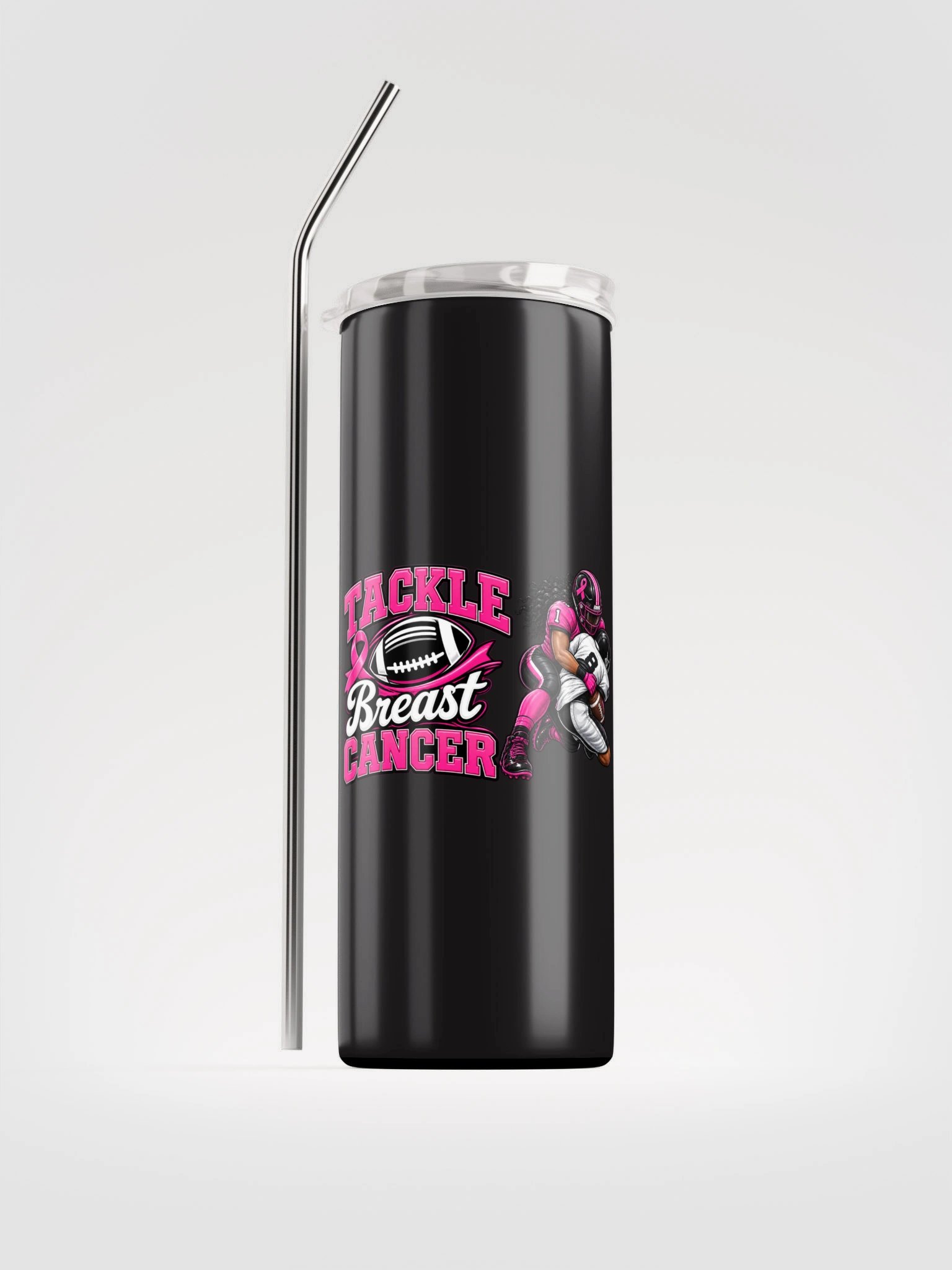 Tackle Breast Cancer Football Tumbler product image (1)
