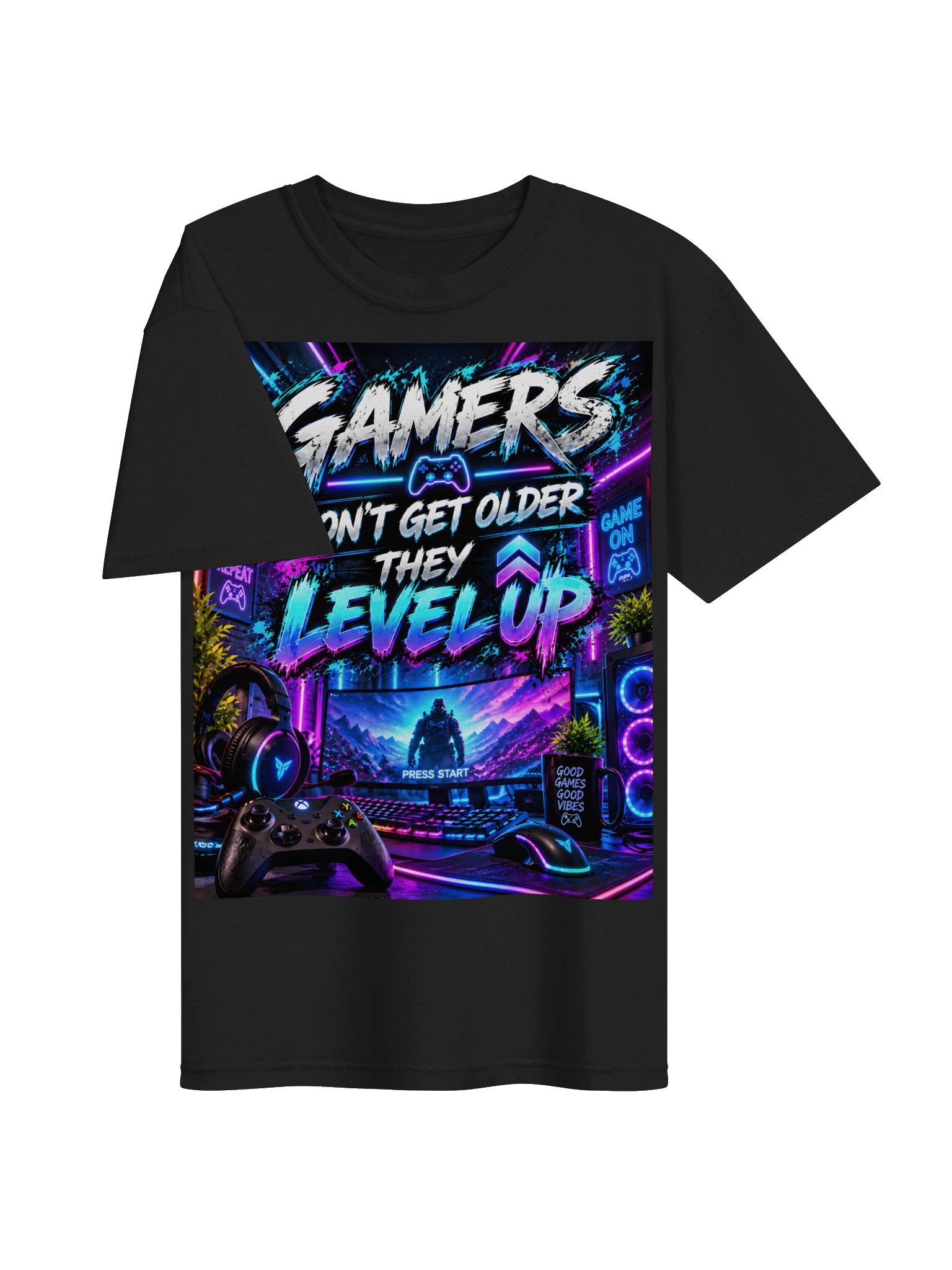 Level Up Gamer Neon Tee product image (3)