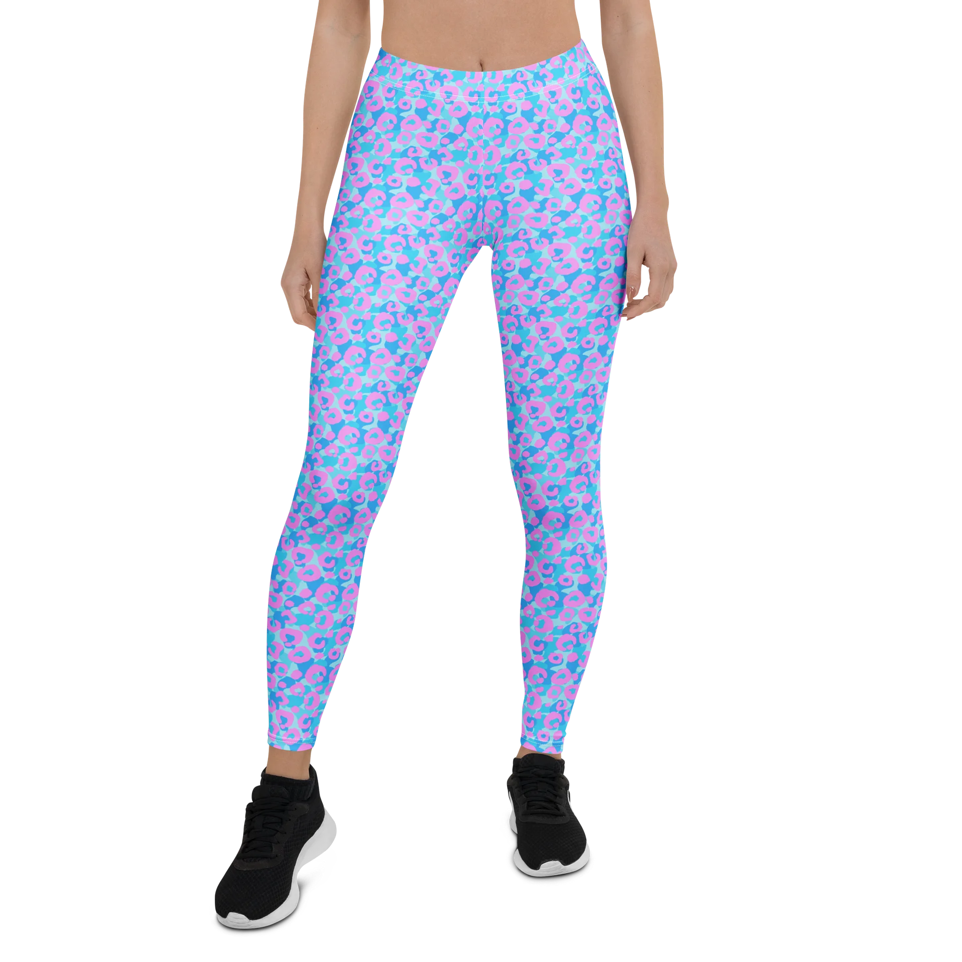 Colorful Pastel Rainbow Leopard Print Leggings product image (1)