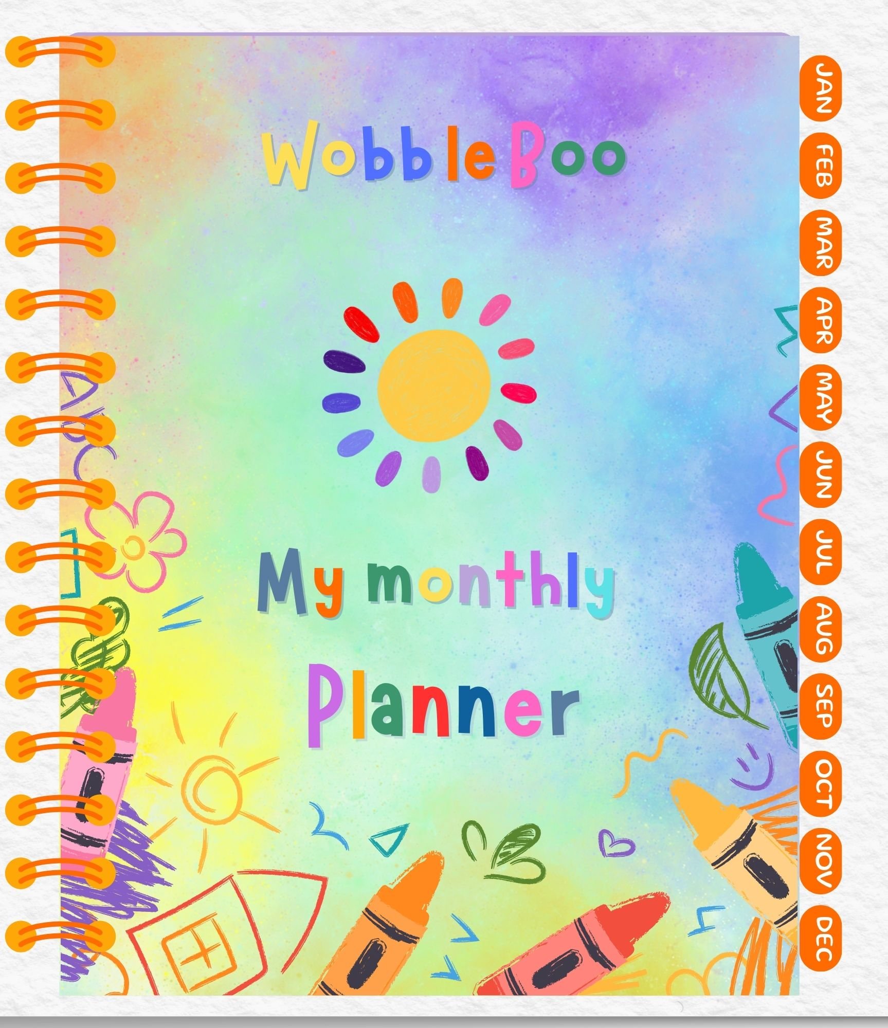 WobbleBoo Digital Monthly Planner for Kids product image (1)
